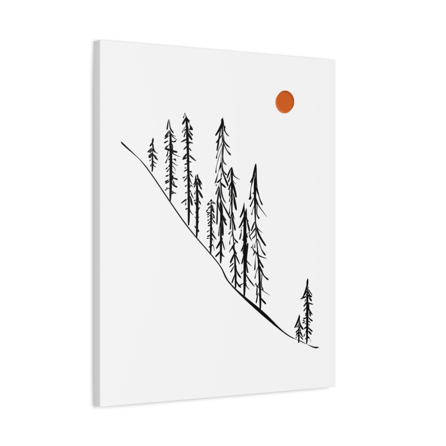 Pine Trees Mountain Canvas Print