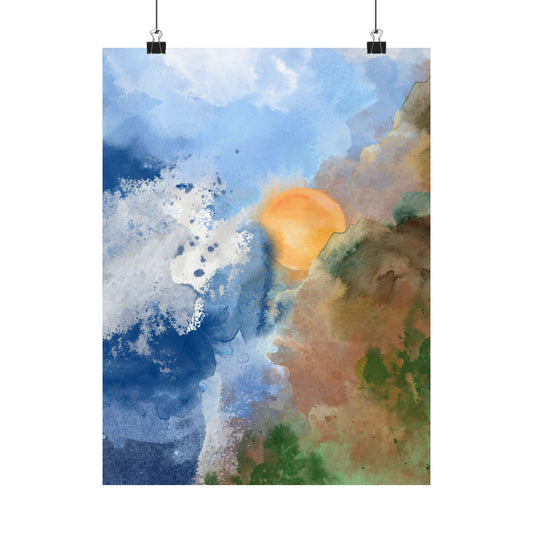 Abstract Sunrise Print