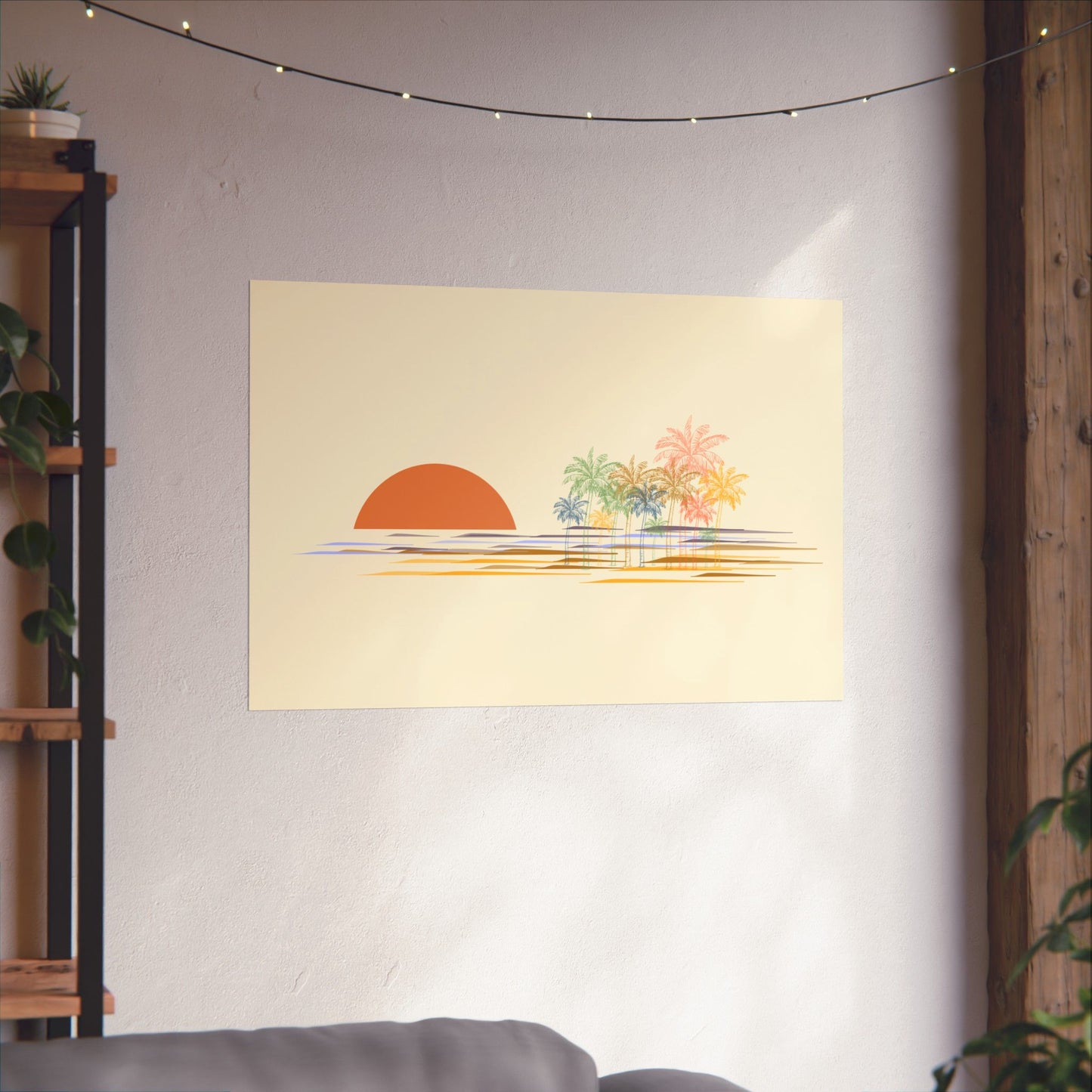 Palm Trees Sunset Print