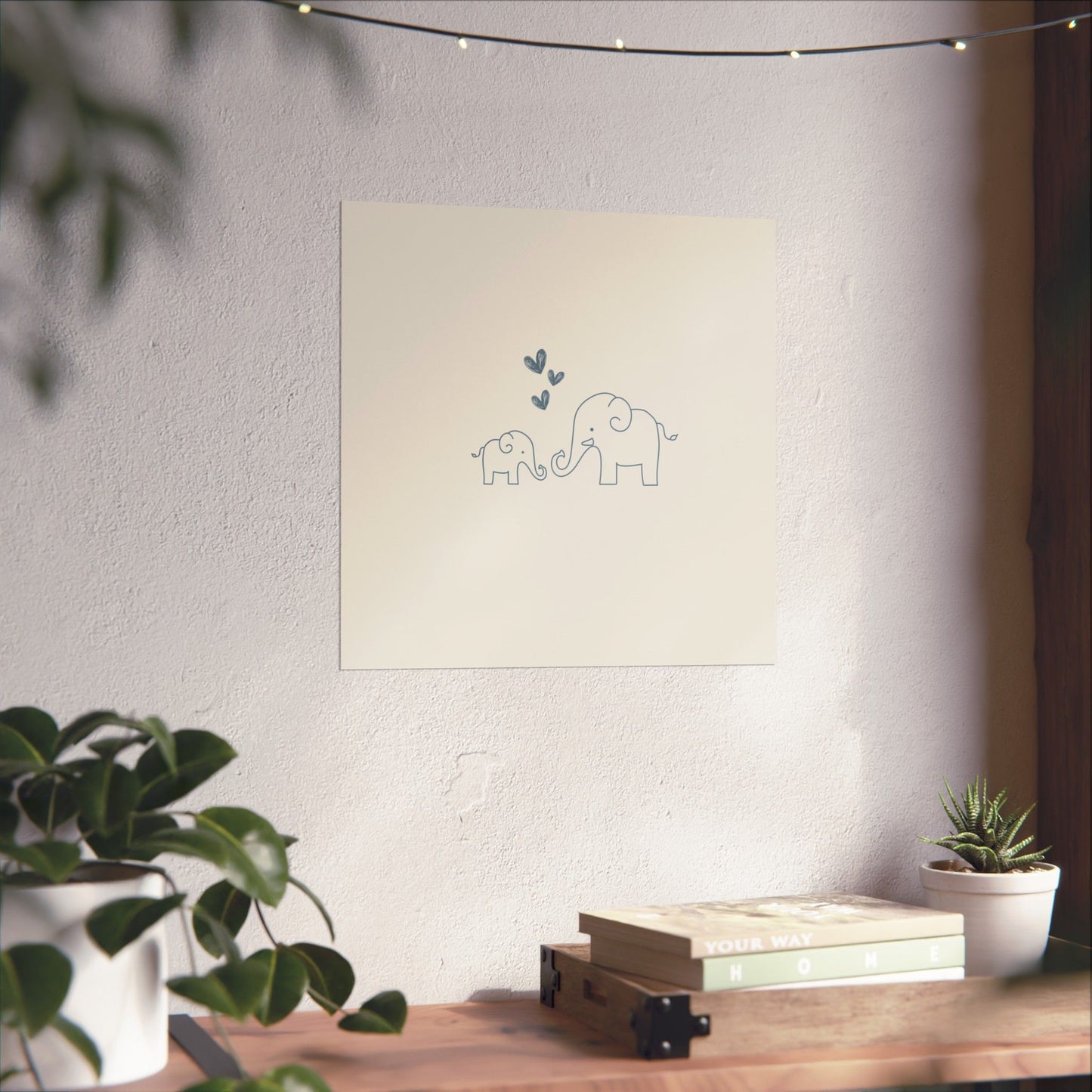 Elephant Kiss Print