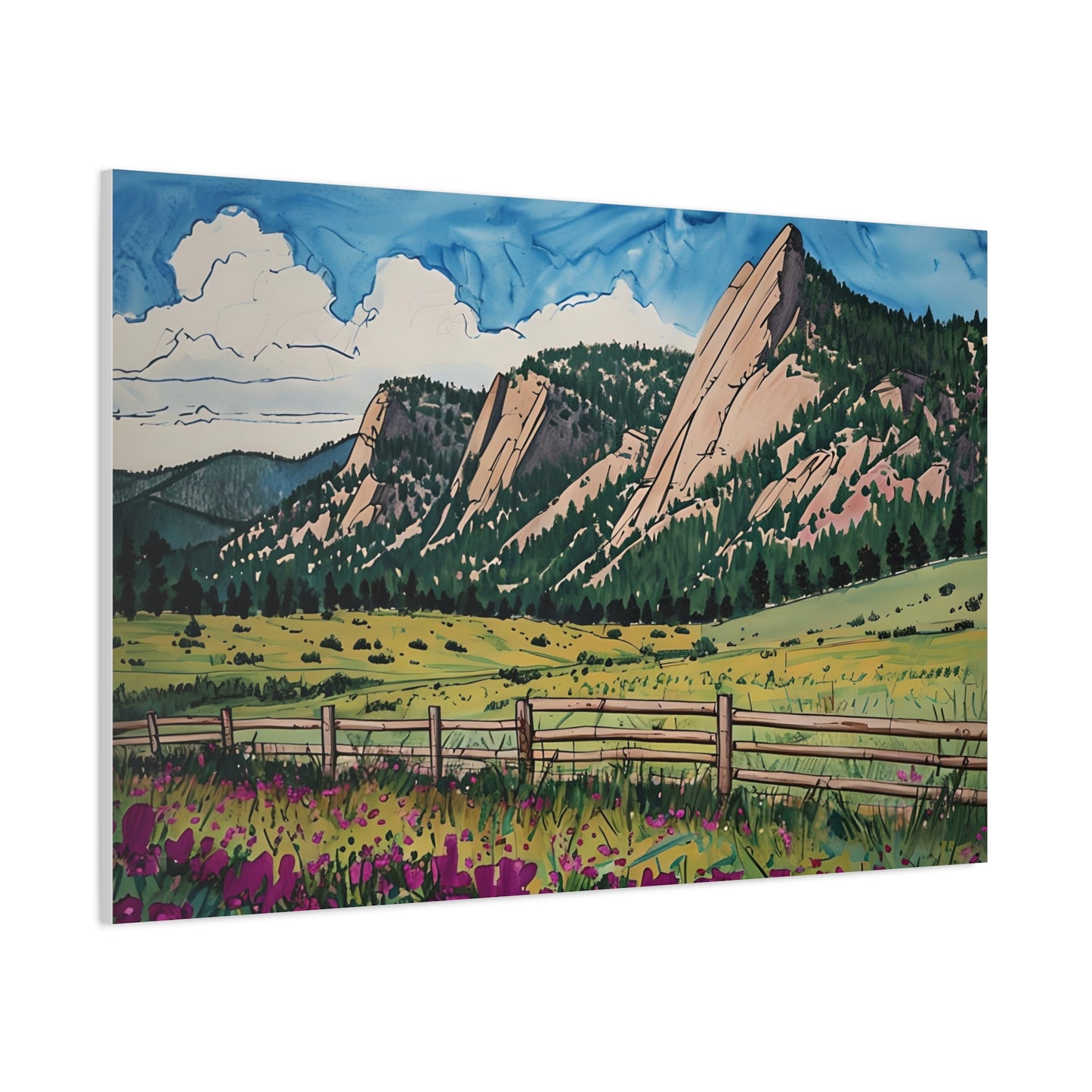 Boulder Colorado Flatiron Mountains Canvas Print