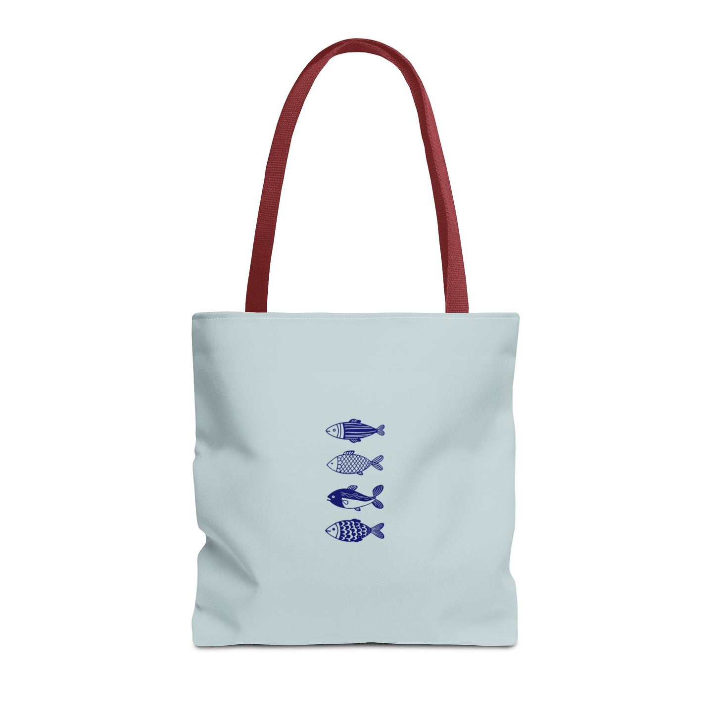 Hand-Designed Blue Fish Tote Bag