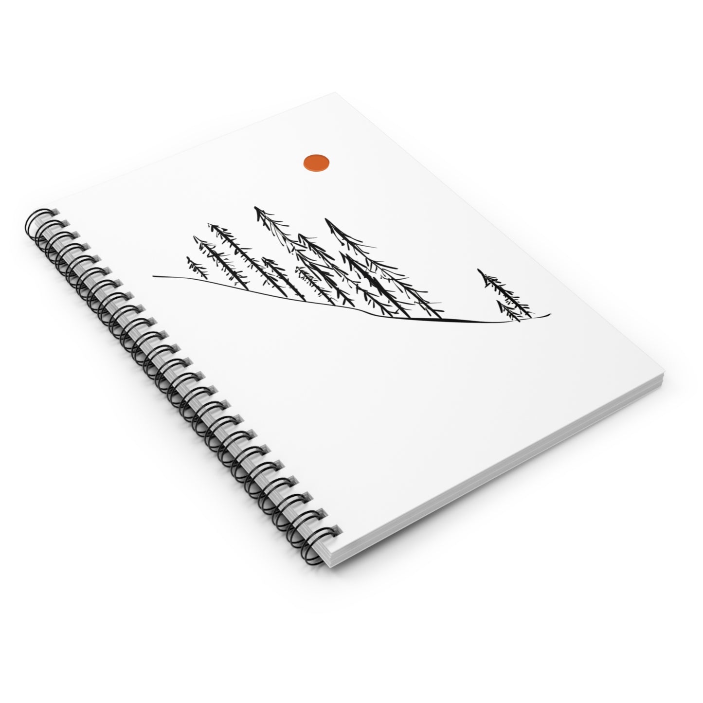 Pine Trees Mountain Spiral Notebook