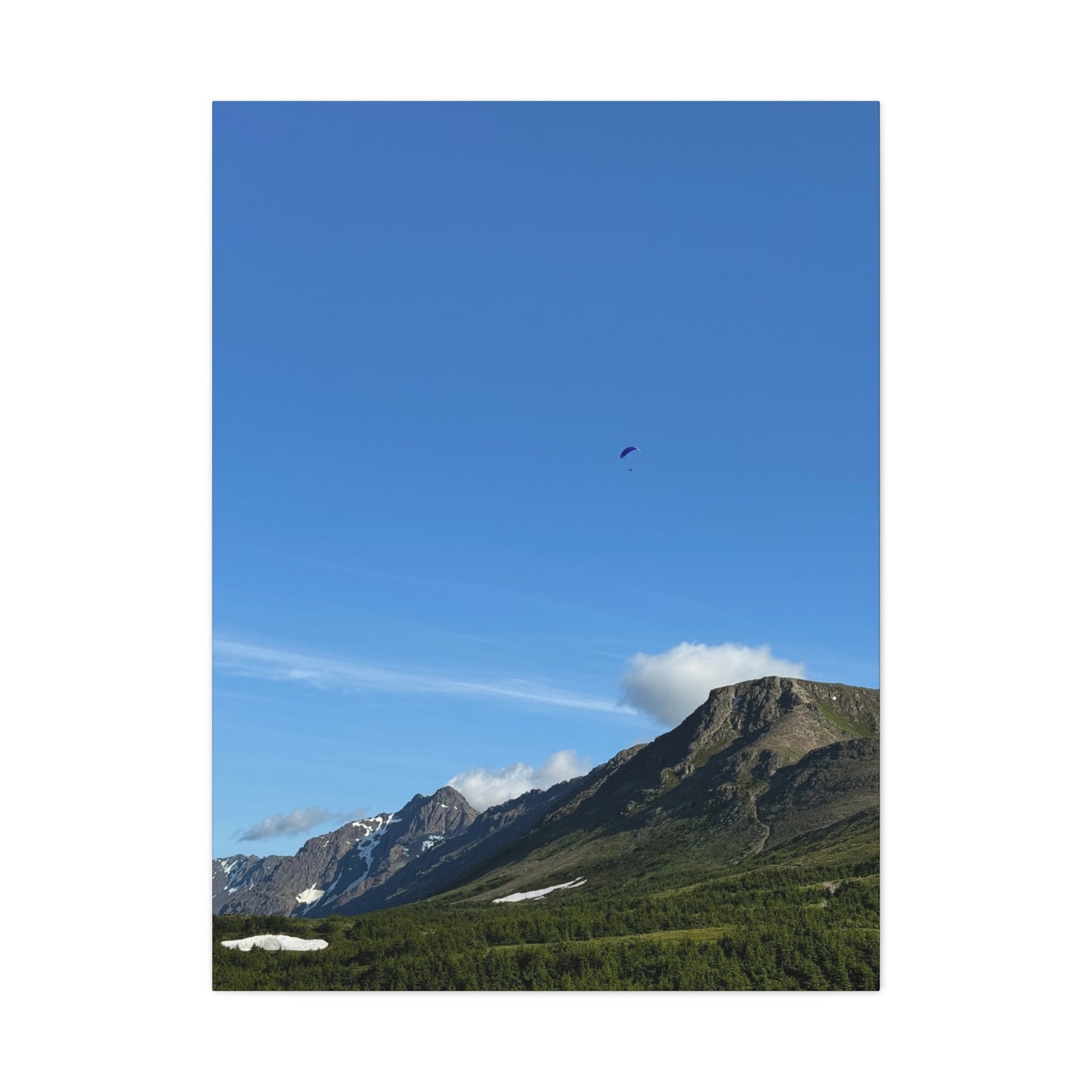 Parachuting Over Alaska - Canvas Print