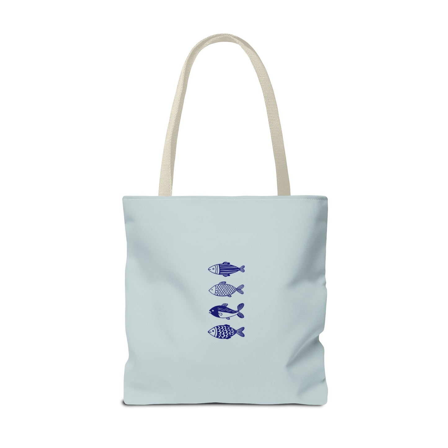 Hand-Designed Blue Fish Tote Bag