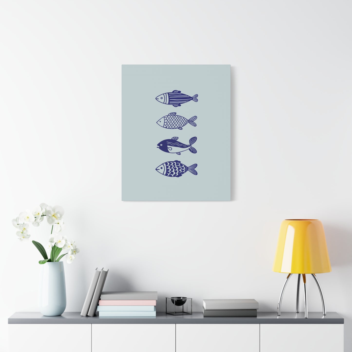 Blue Fish Canvas Print