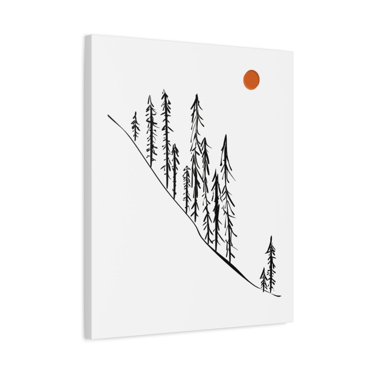 Pine Trees Mountain Canvas Print