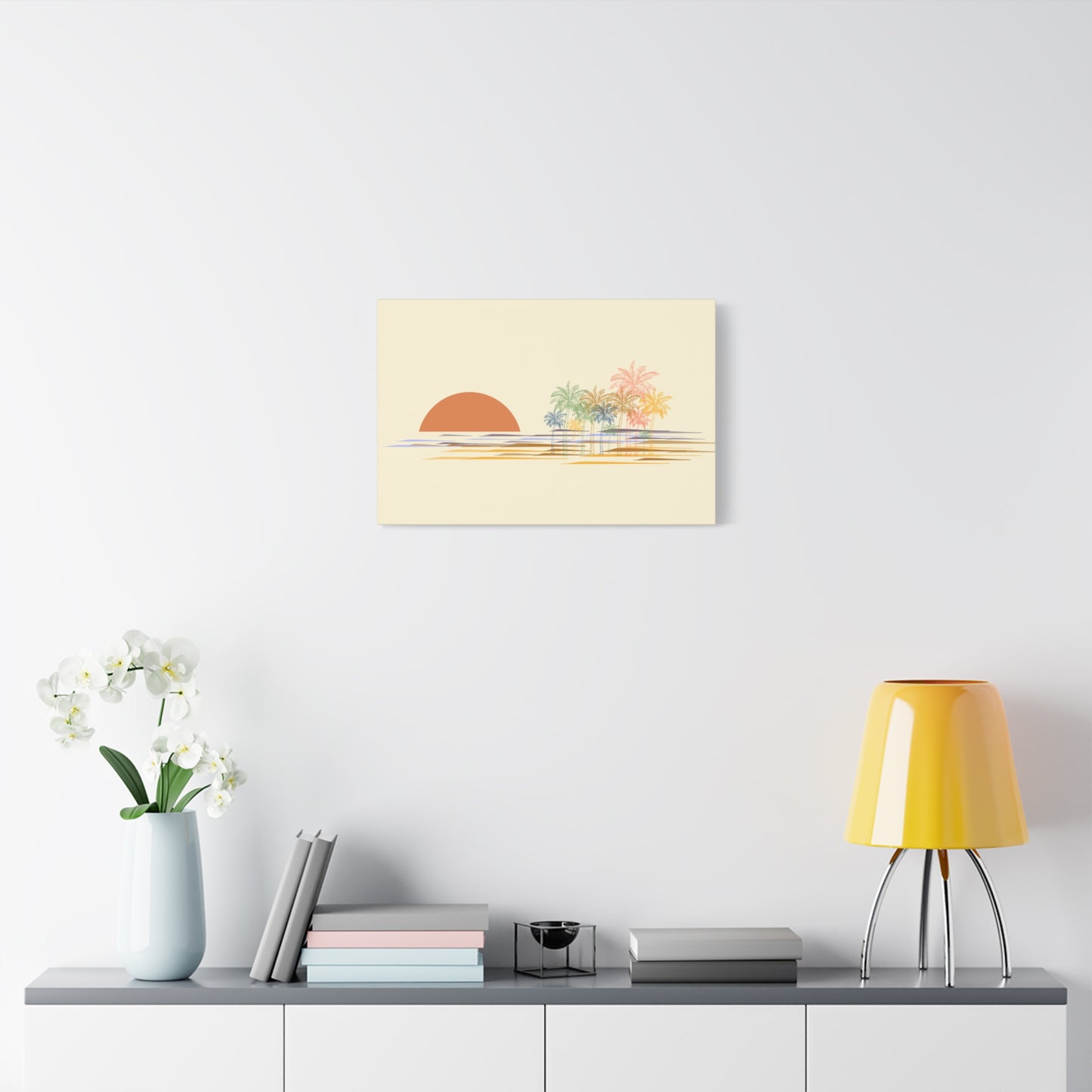 Palm Trees Sunset Canvas Print