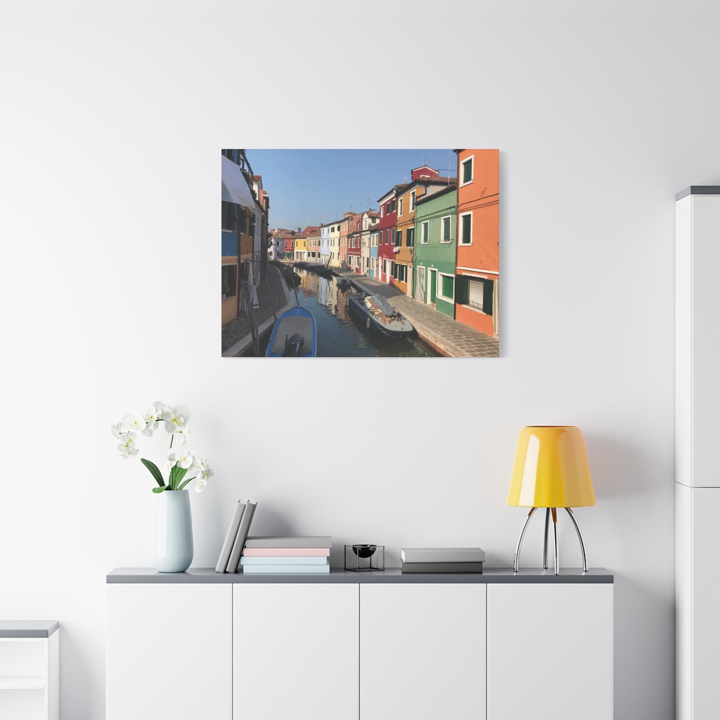 Burano Italy Canvas Print - Brightly Colored Homes of Italy