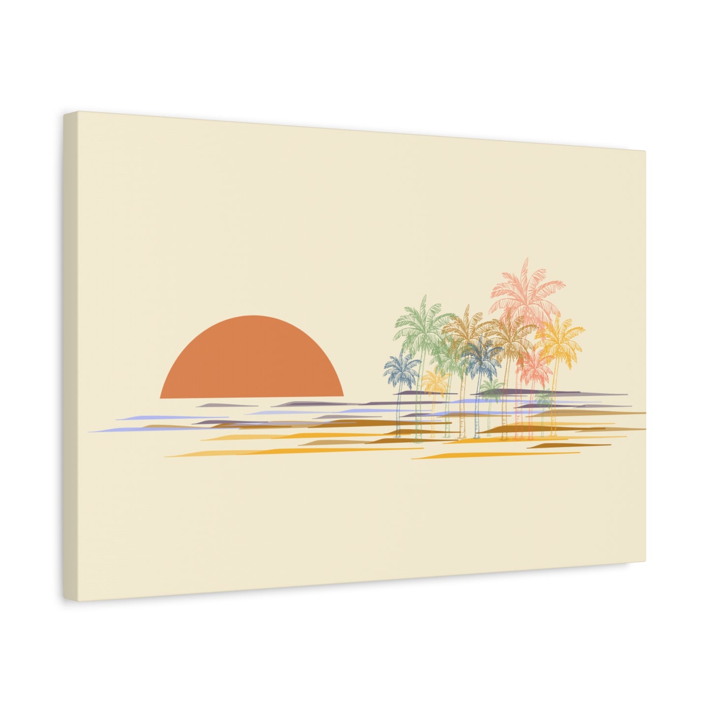 Palm Trees Sunset Canvas Print