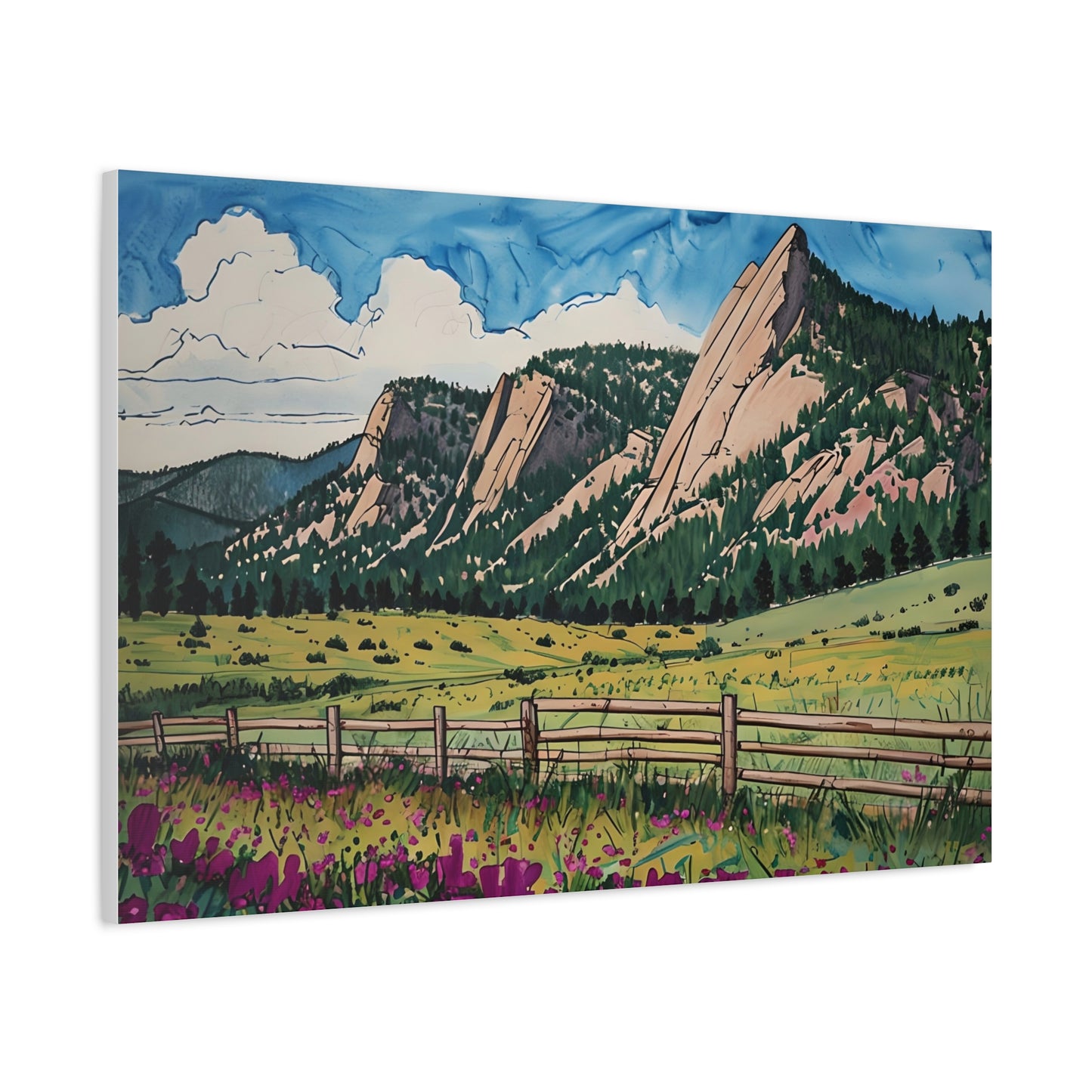 Boulder Colorado Flatiron Mountains Canvas Print