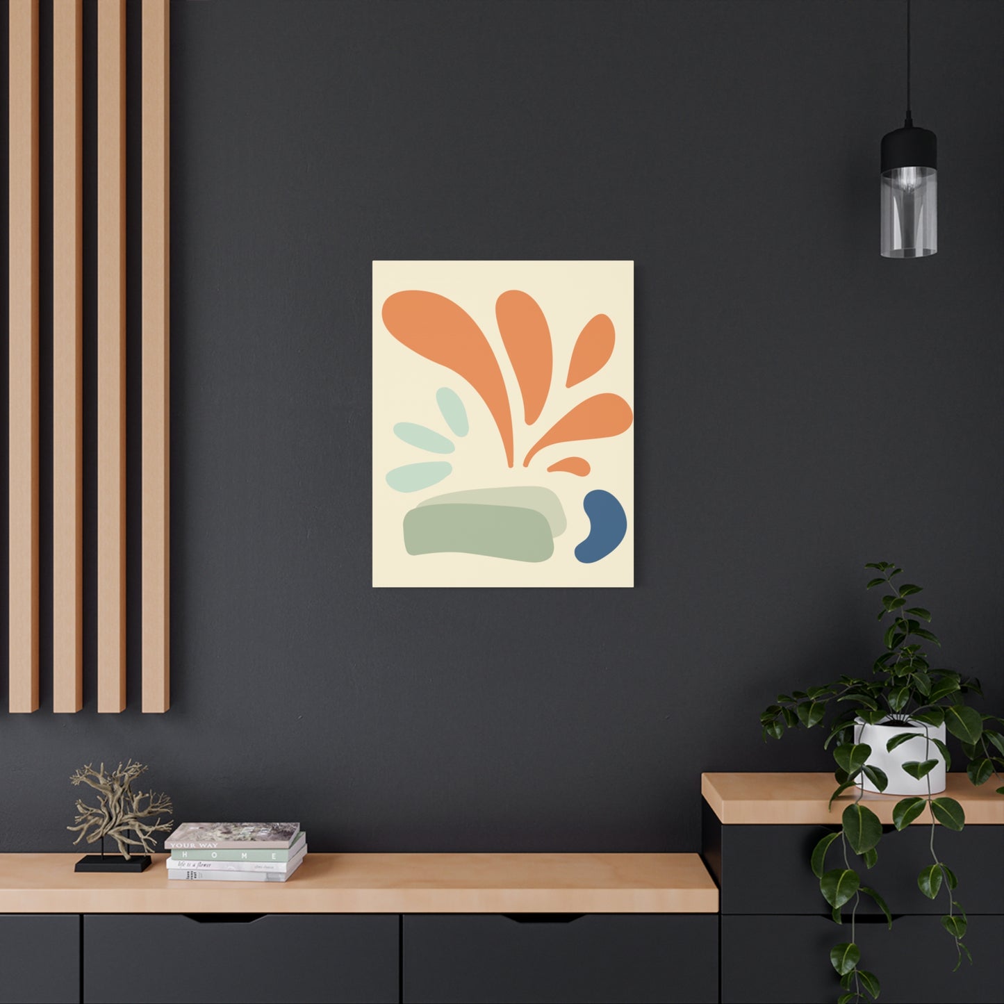 Abstract Art - Hand-Designed Art Canvas Print - The Argyle Market Original #2, Minimalistic Art, Minimalist, Hand-Drawn Art
