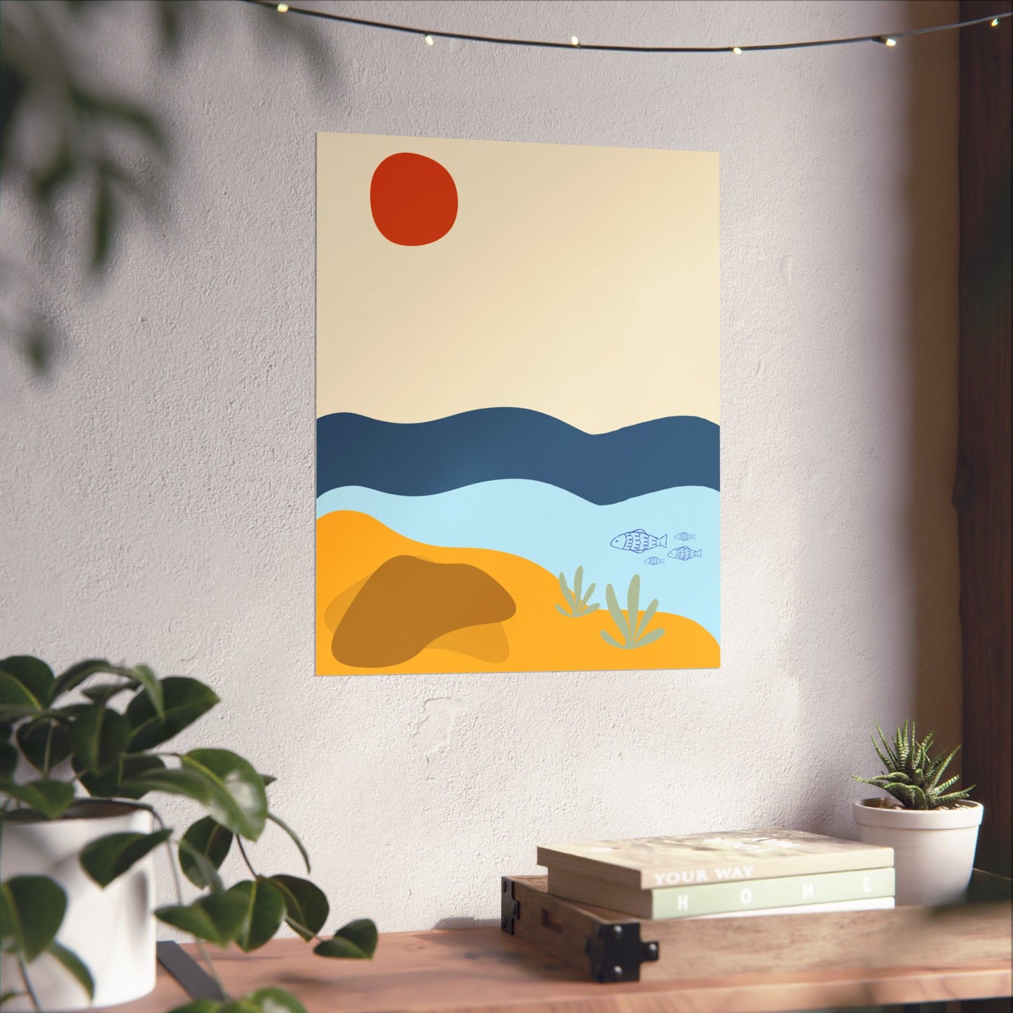 Wavy Beach Day Print