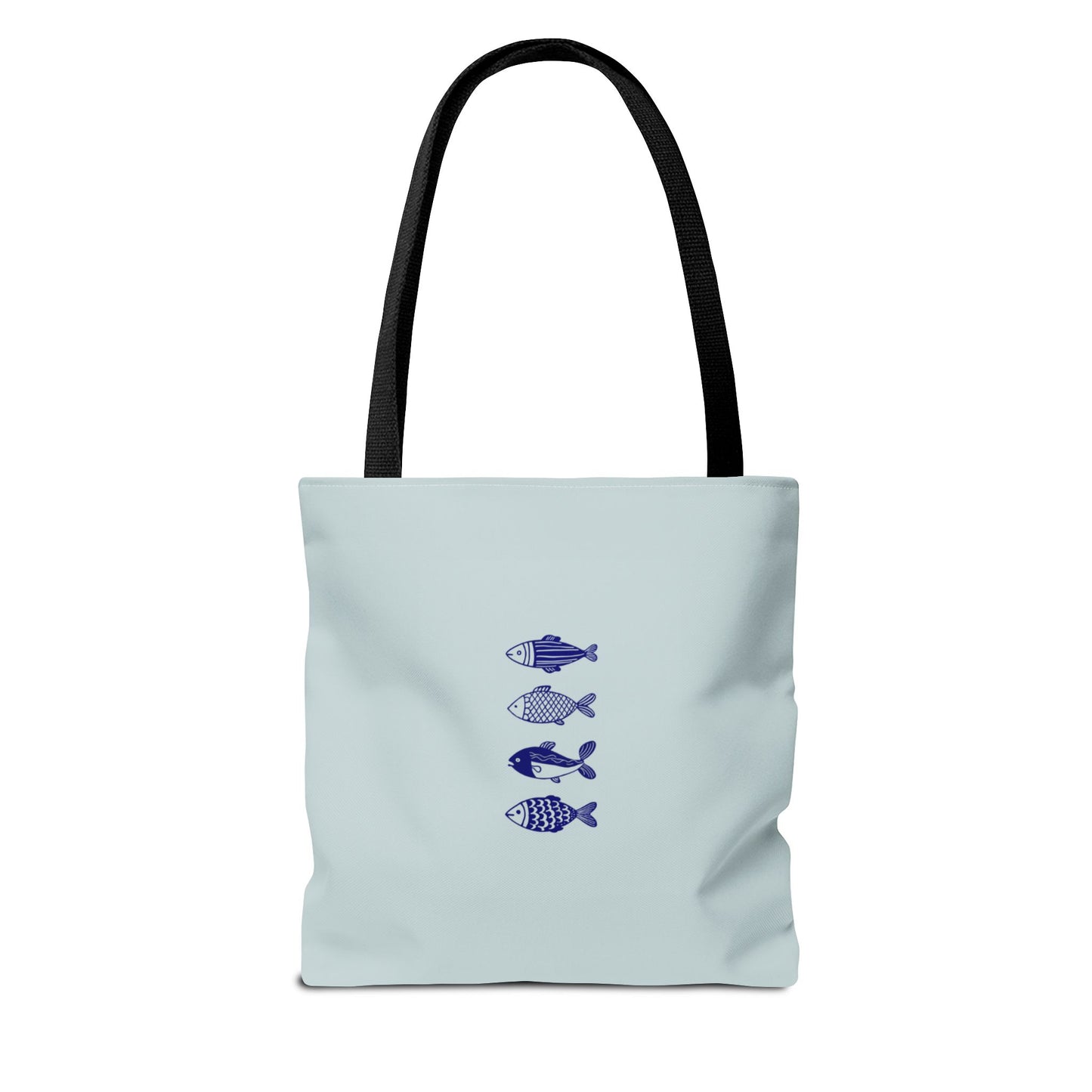 Hand-Designed Blue Fish Tote Bag