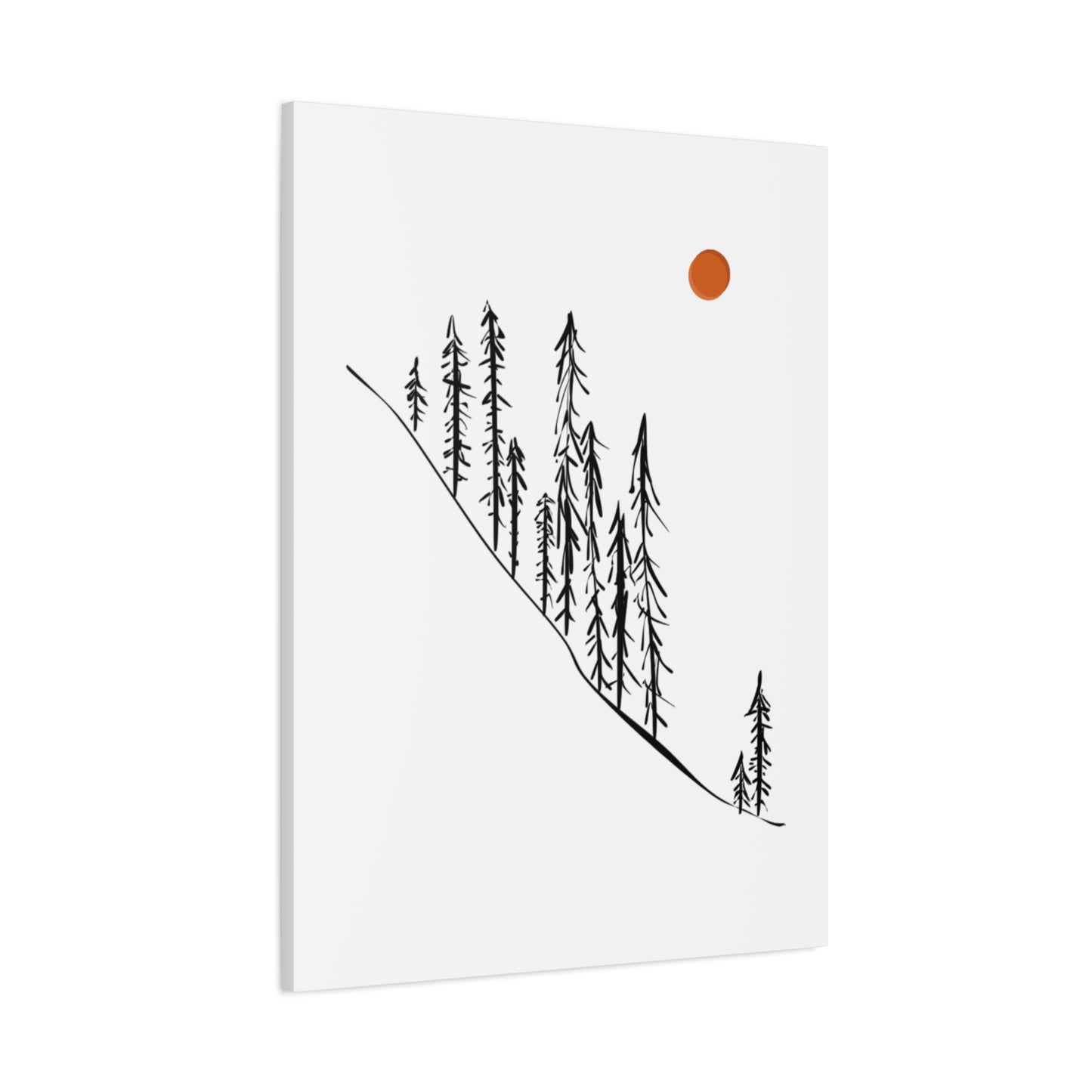 Pine Trees Mountain Canvas Print