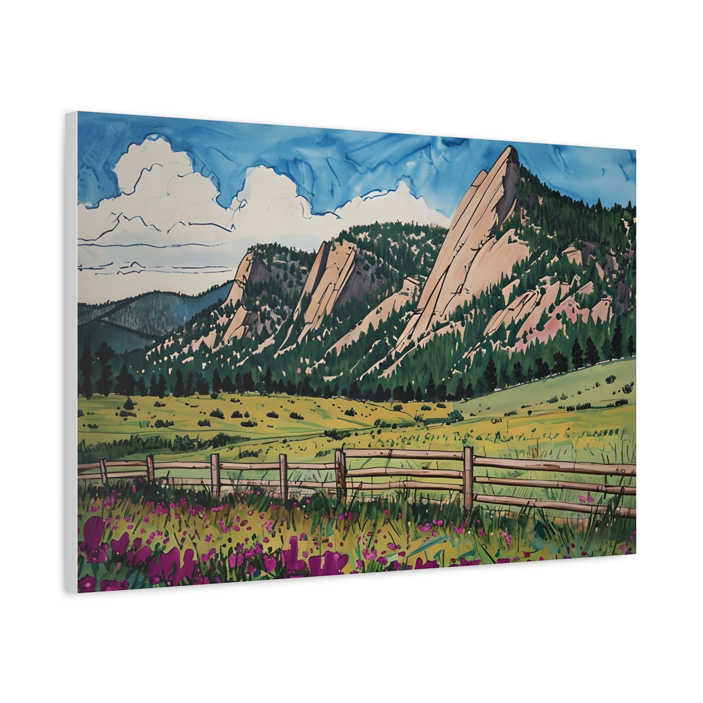 Boulder Colorado Flatiron Mountains Canvas Print