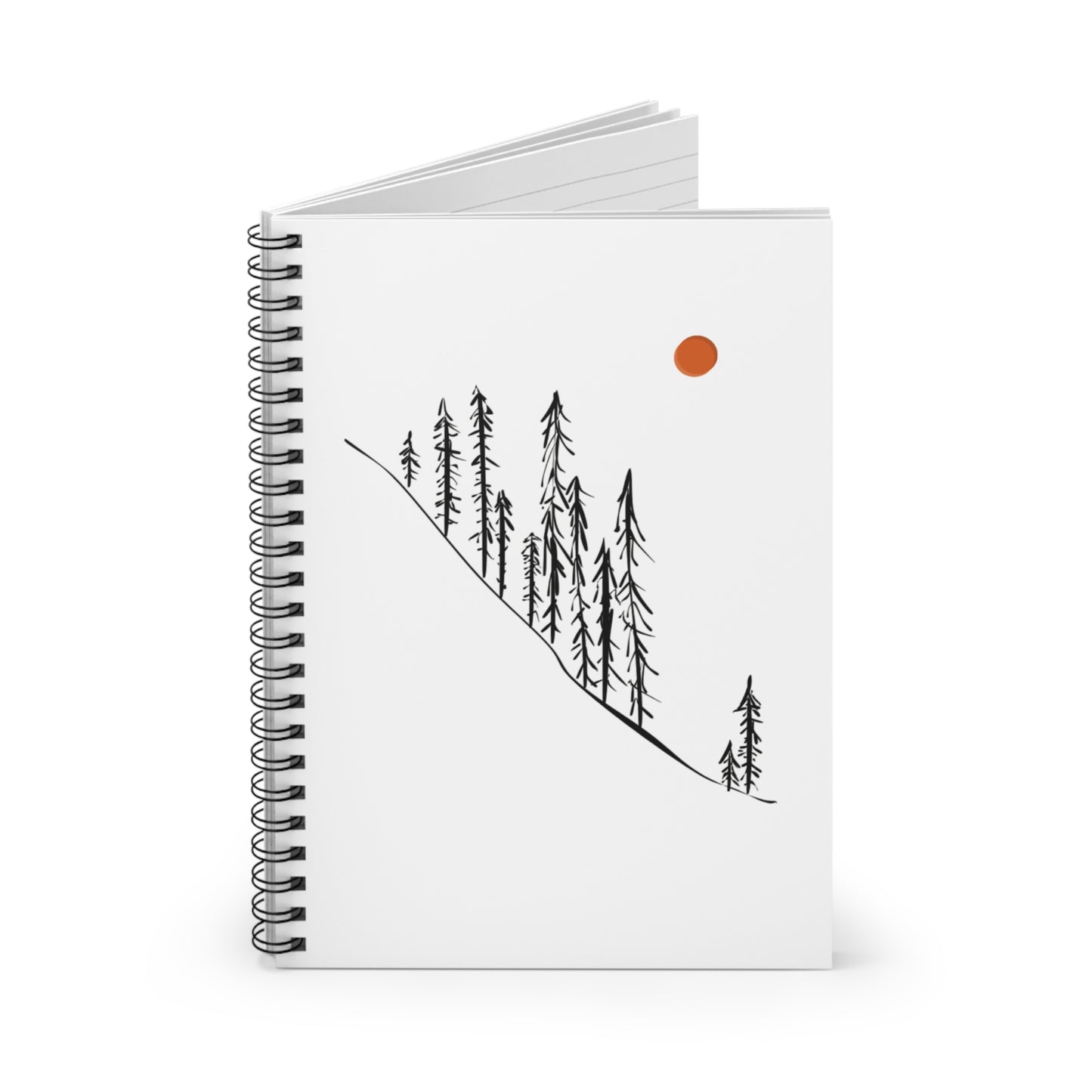 Pine Trees Mountain Spiral Notebook