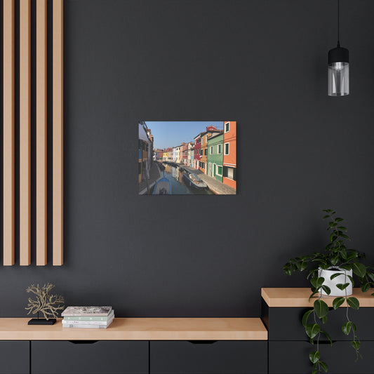 Burano Italy Canvas Print - Brightly Colored Homes of Italy