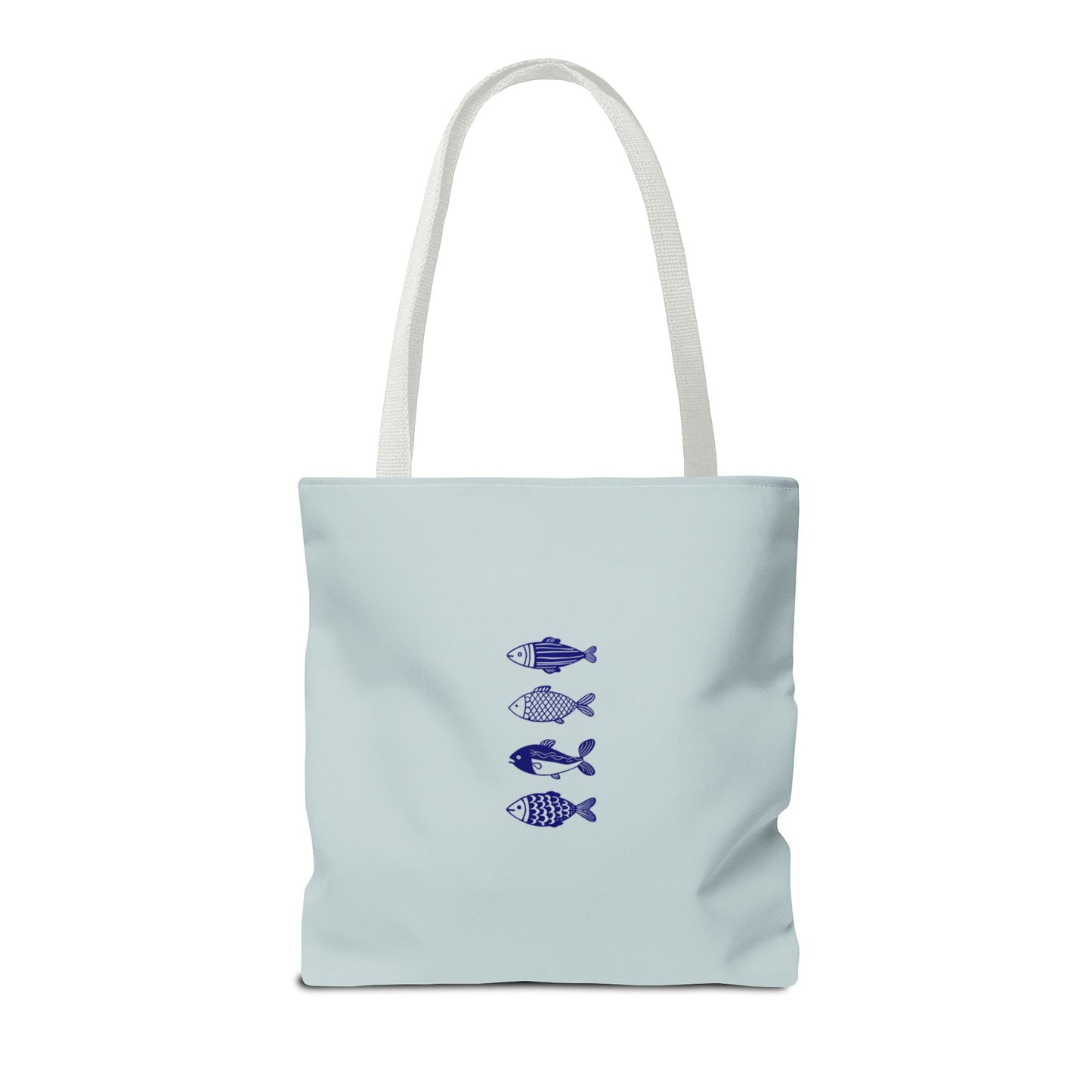 Hand-Designed Blue Fish Tote Bag