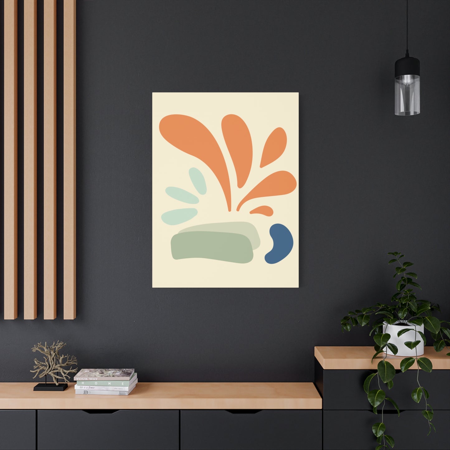 Abstract Art - Hand-Designed Art Canvas Print - The Argyle Market Original #2, Minimalistic Art, Minimalist, Hand-Drawn Art