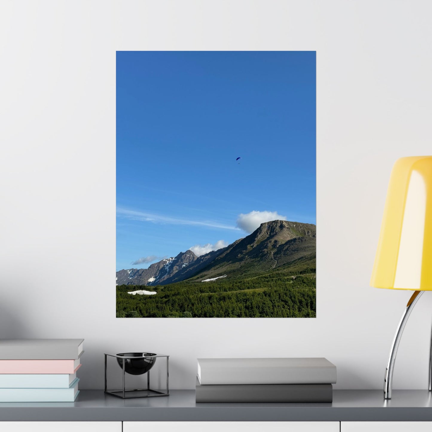 Parachuting over Alaska - Art Print