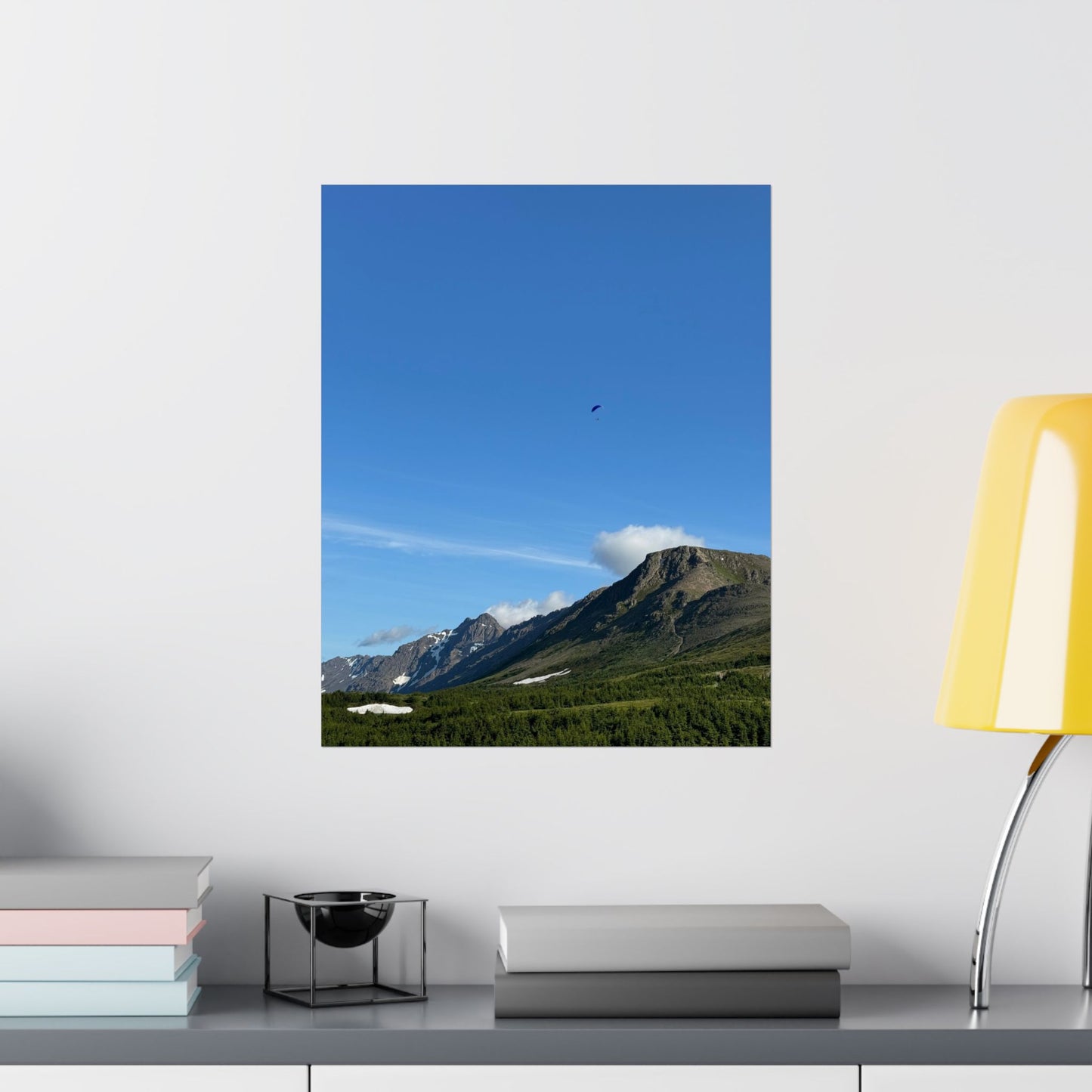 Parachuting over Alaska - Art Print