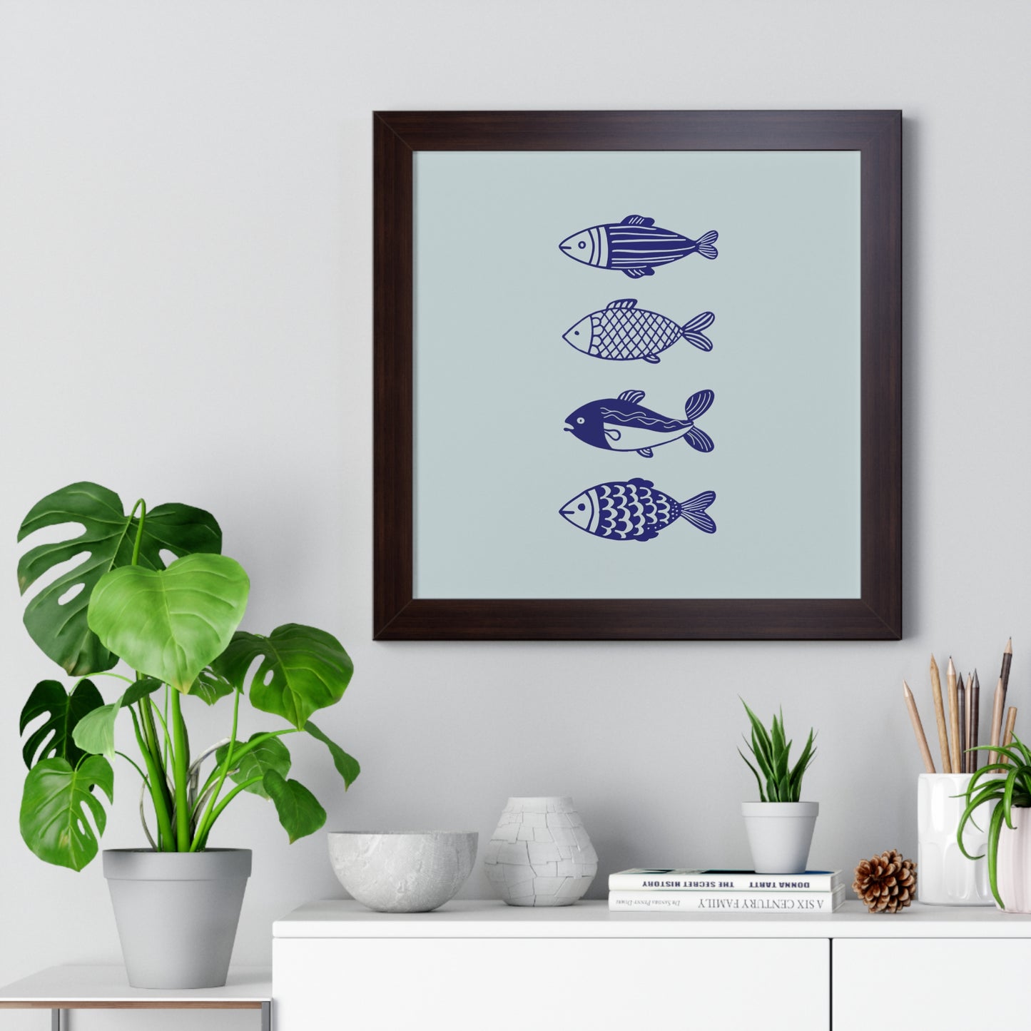 Blue Fish Framed Print