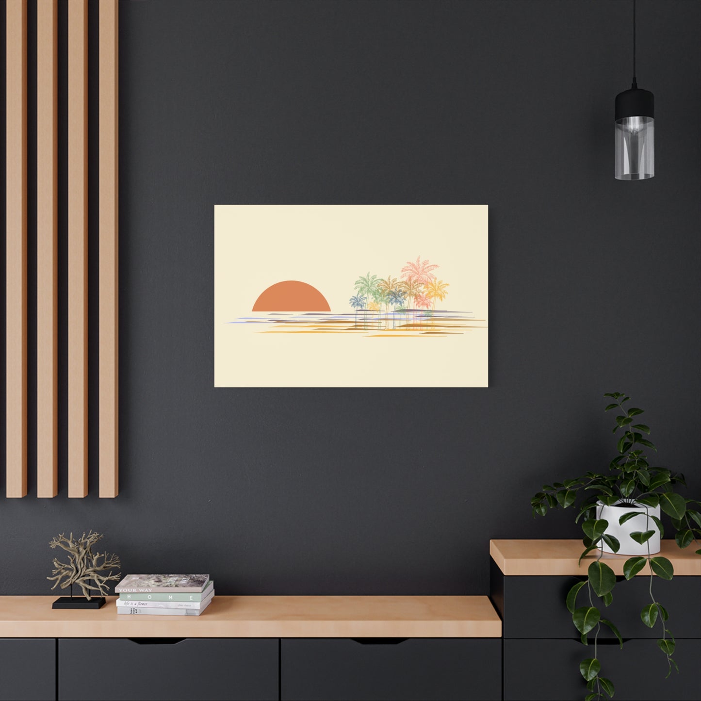 Palm Trees Sunset Canvas Print