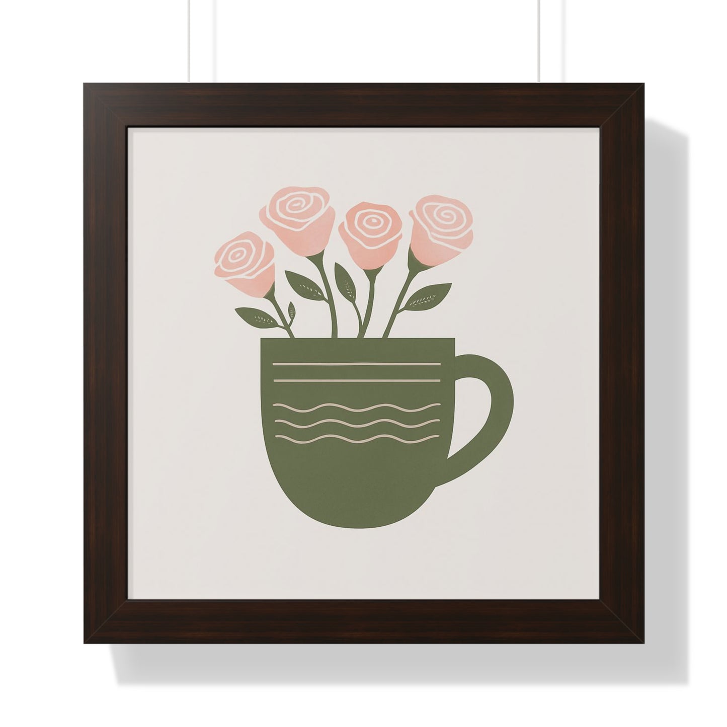 Framed Poster - Flowers in Mug Art