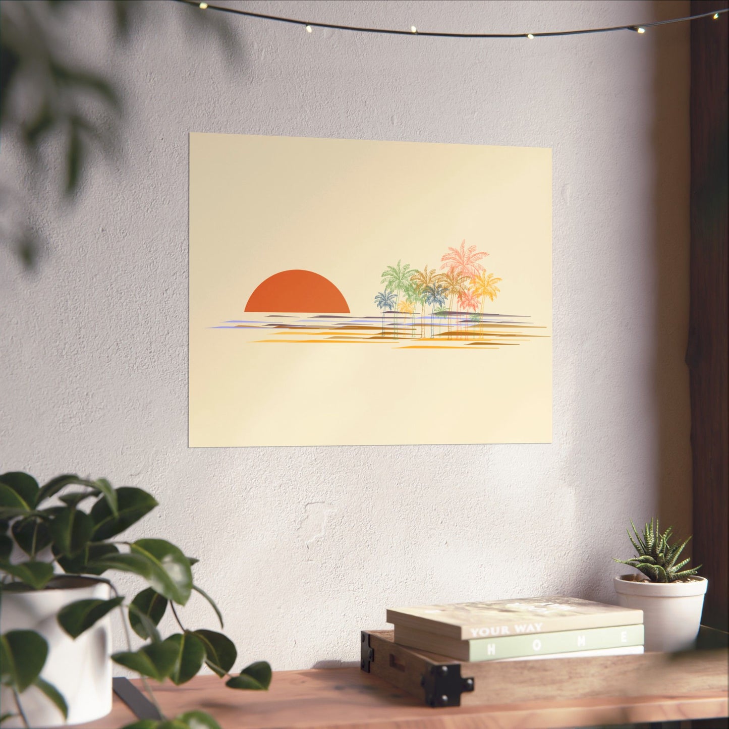 Palm Trees Sunset Print