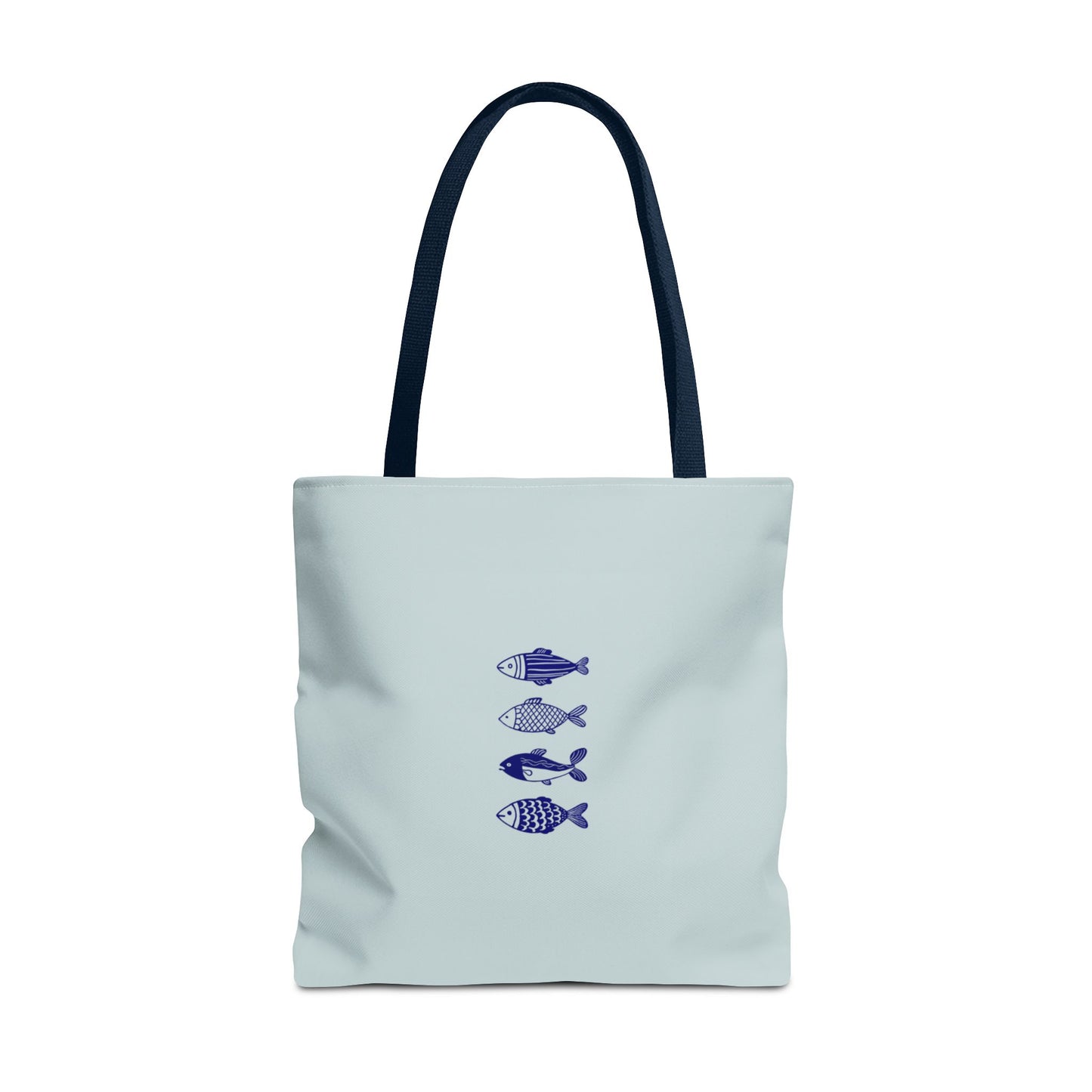 Hand-Designed Blue Fish Tote Bag