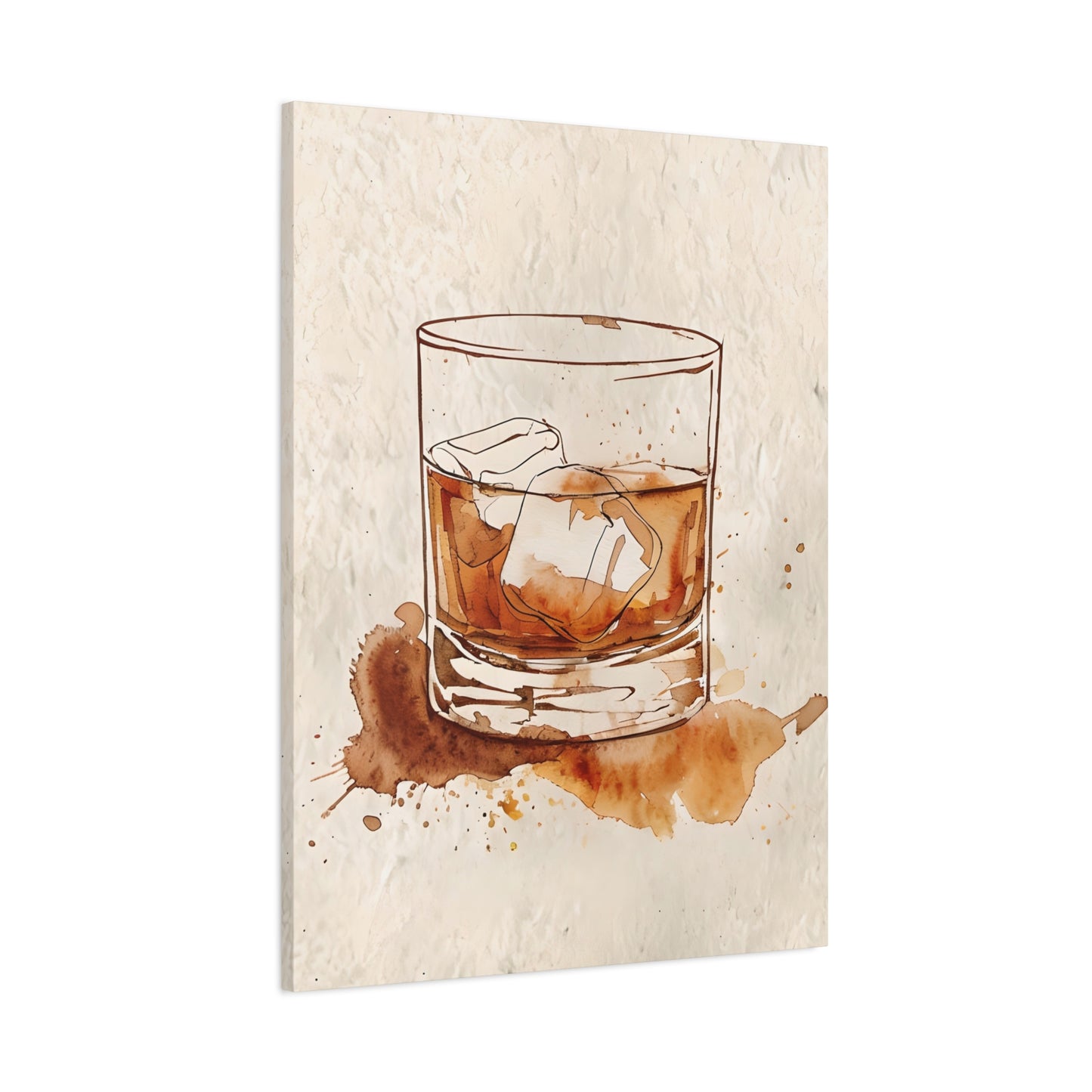 Bourbon Whiskey Drink Glass Canvas Print