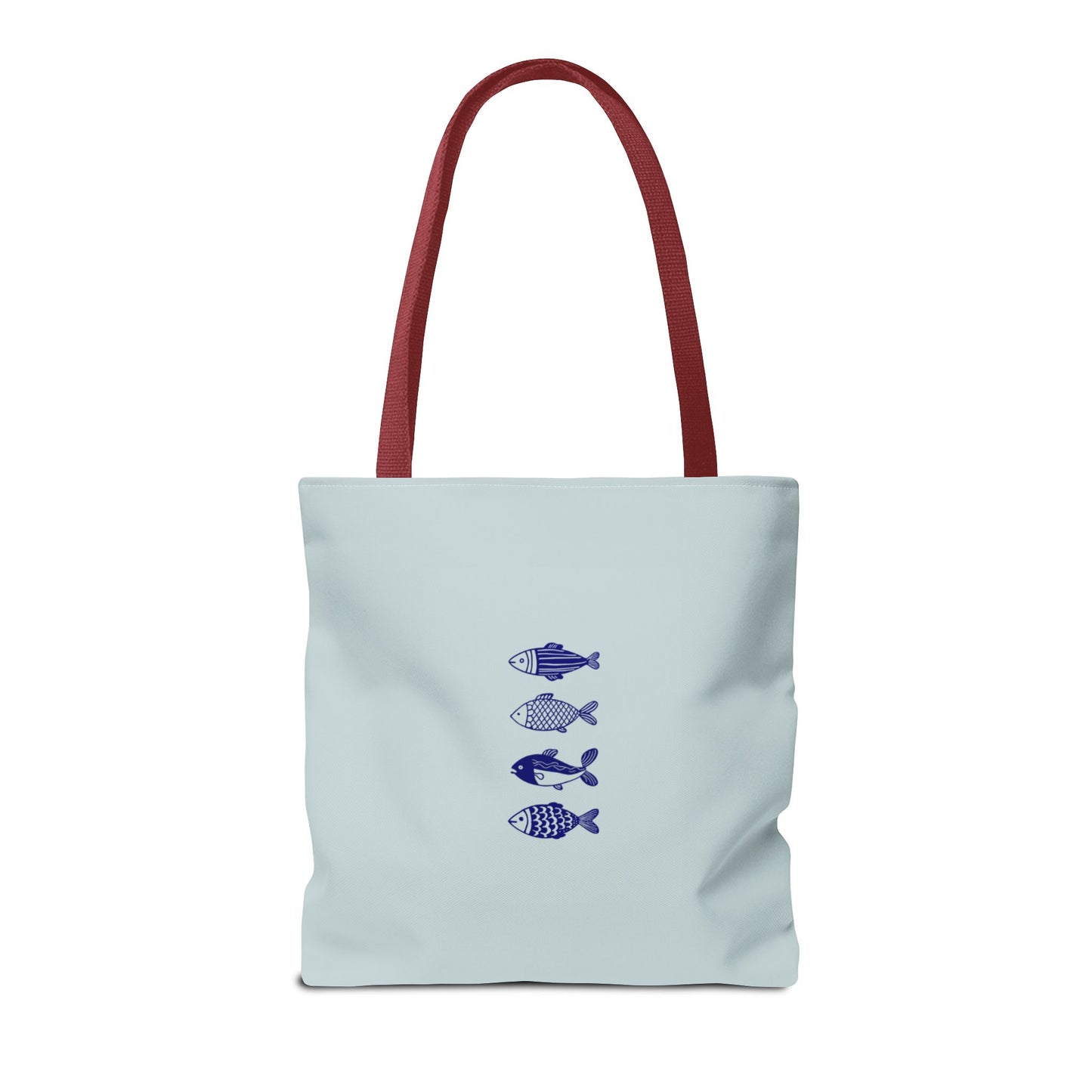 Hand-Designed Blue Fish Tote Bag