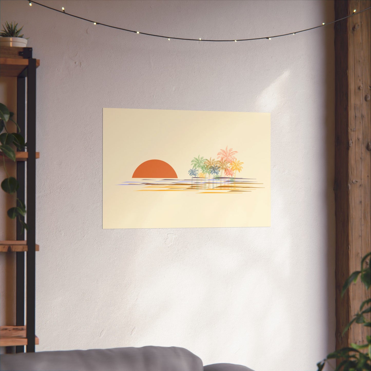 Palm Trees Sunset Print
