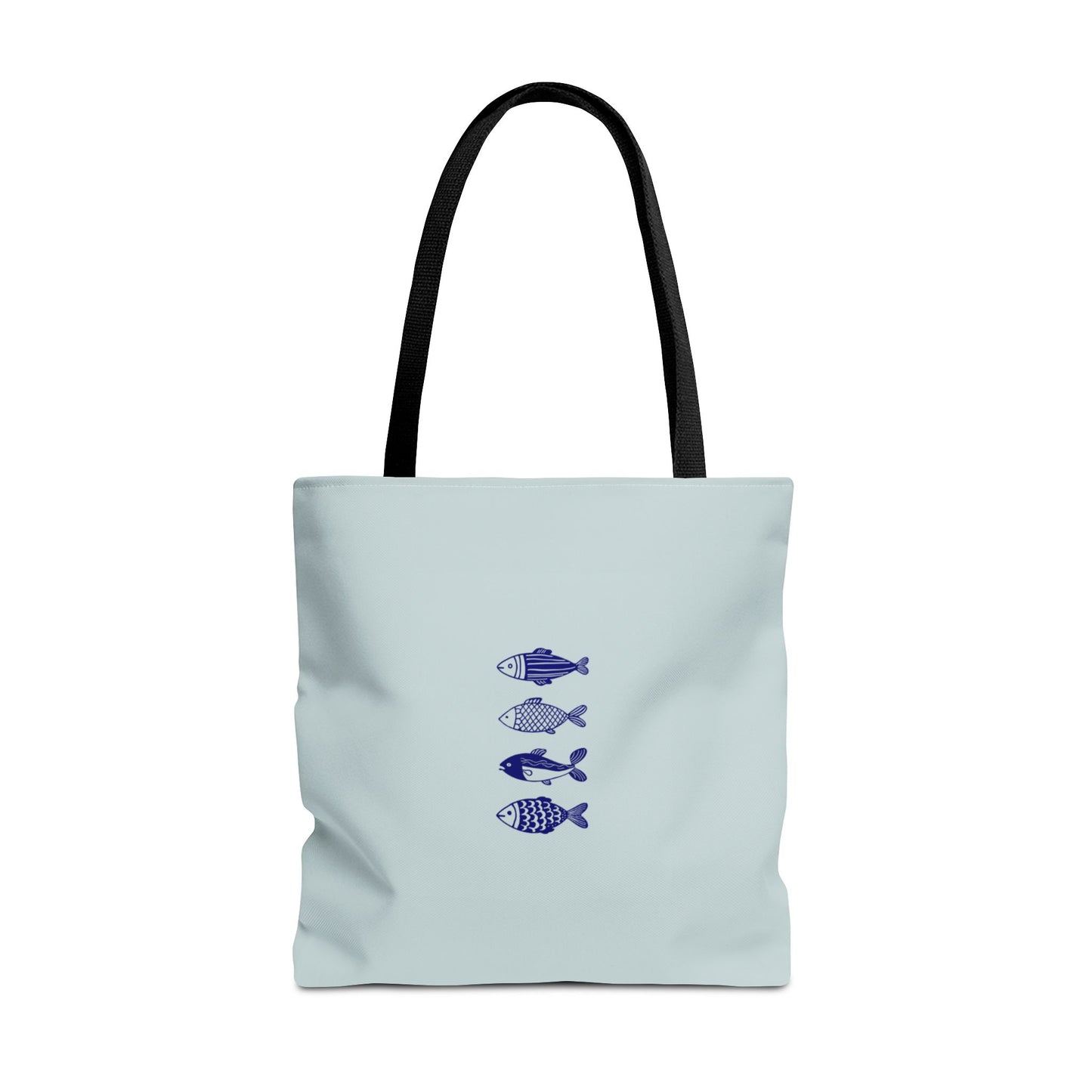Hand-Designed Blue Fish Tote Bag