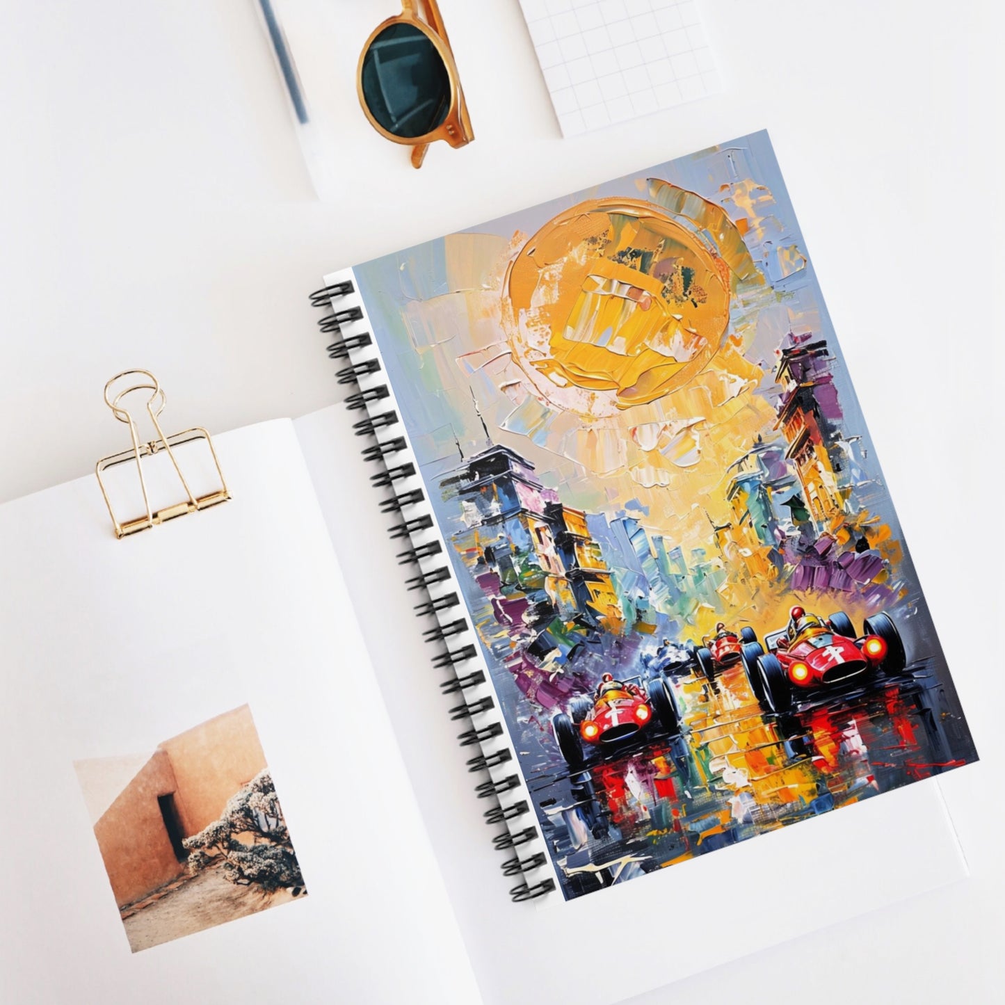 Vintage Formula One Spiral Notebook