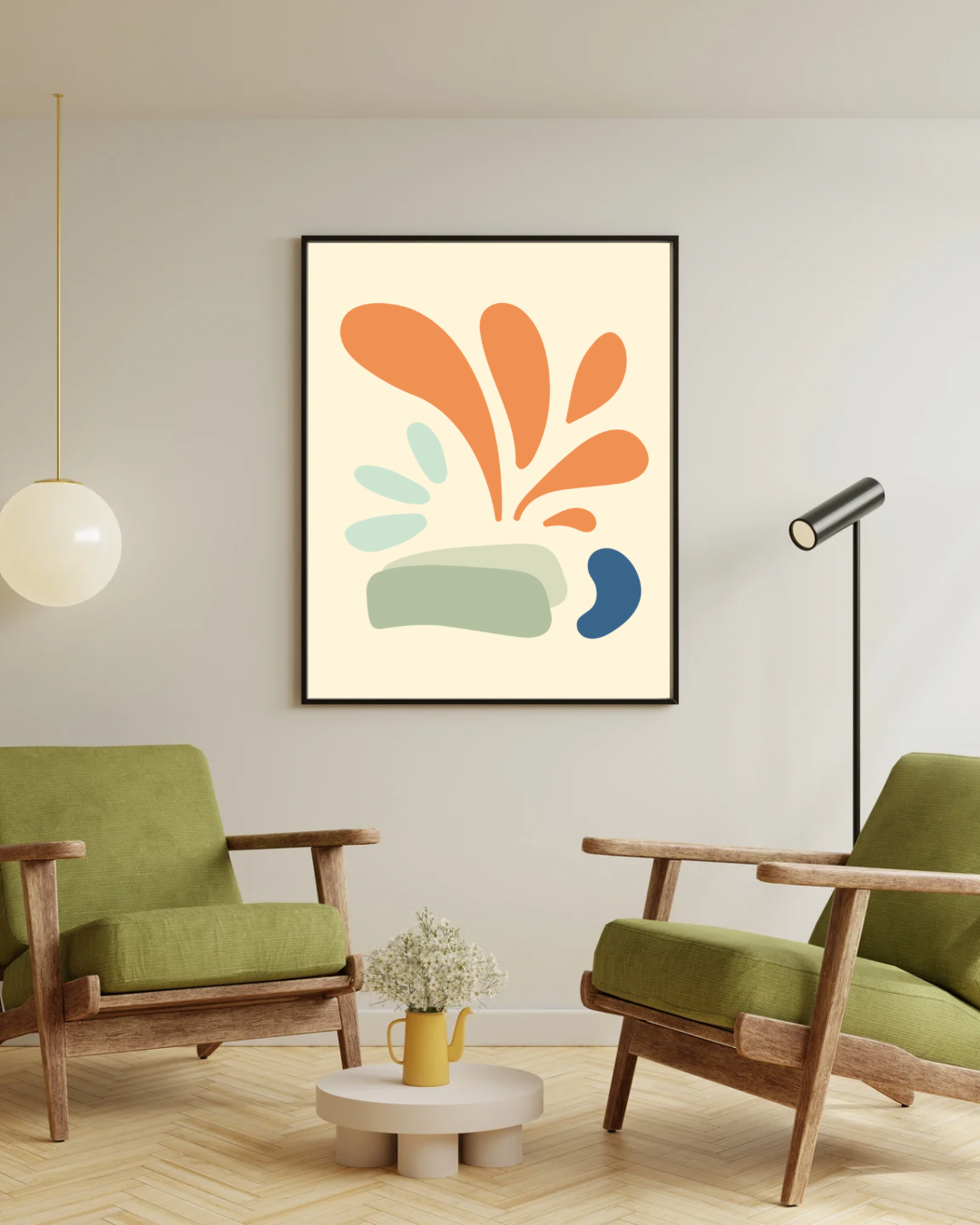 Abstract Art - Hand-Drawn Art Print - The Argyle Market Original #2, Minimalistic Art, Minimalist, Hand-Drawn Art