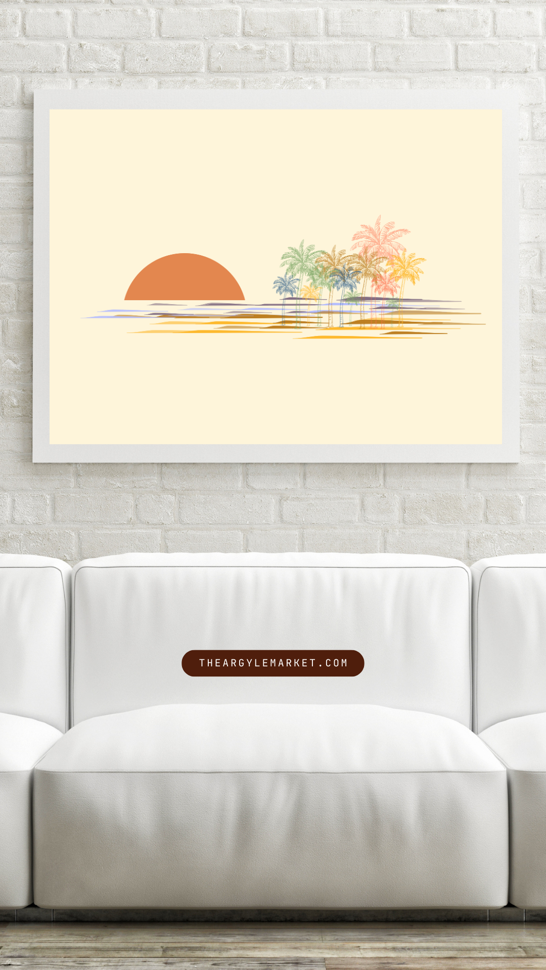 Palm Trees Sunset Print