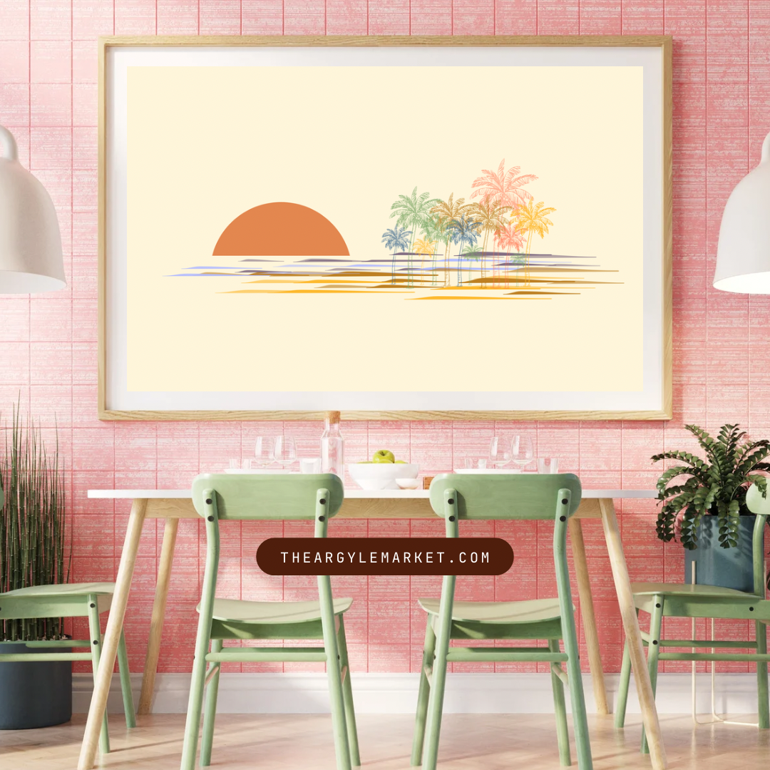Palm Trees Sunset Print