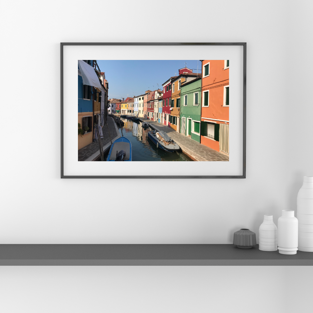 Burano Italy Print - Brightly Colored Homes of Italy