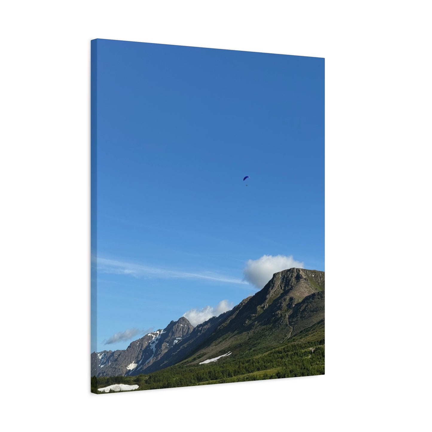 Parachuting Over Alaska - Canvas Print