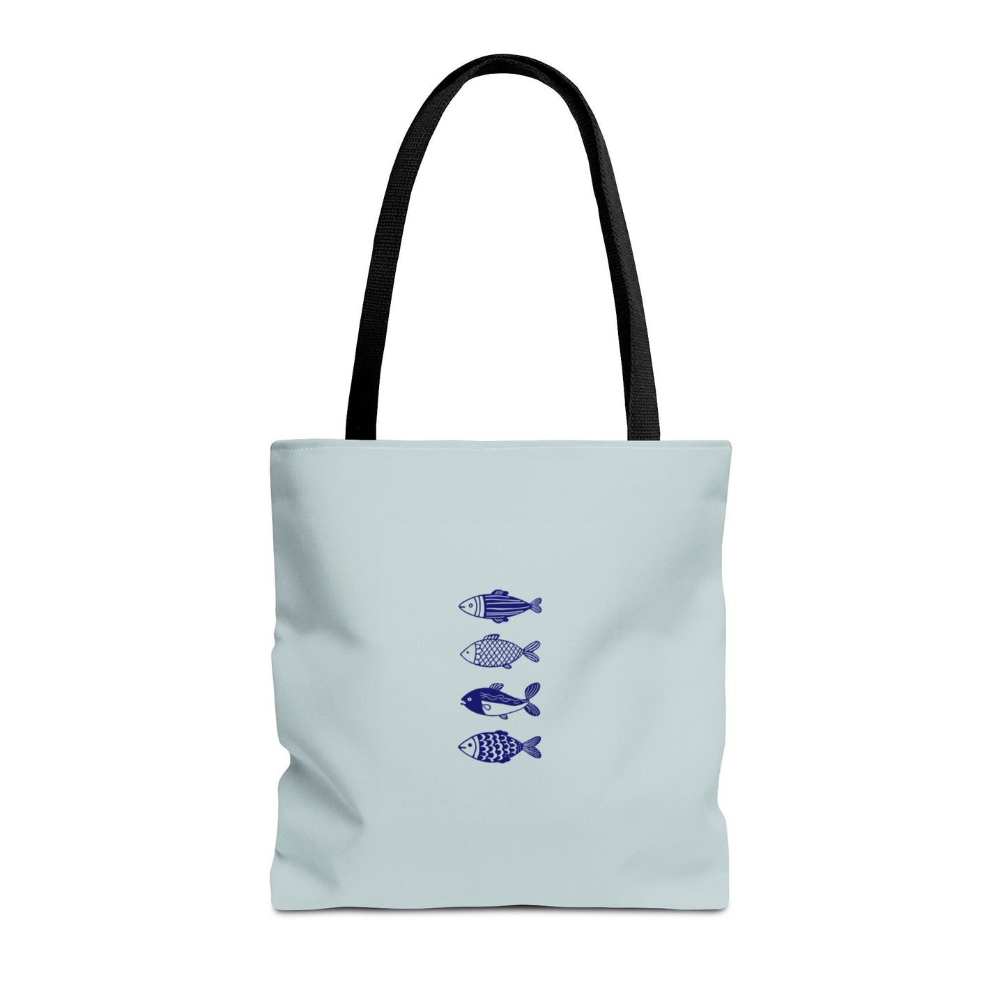 Hand-Designed Blue Fish Tote Bag