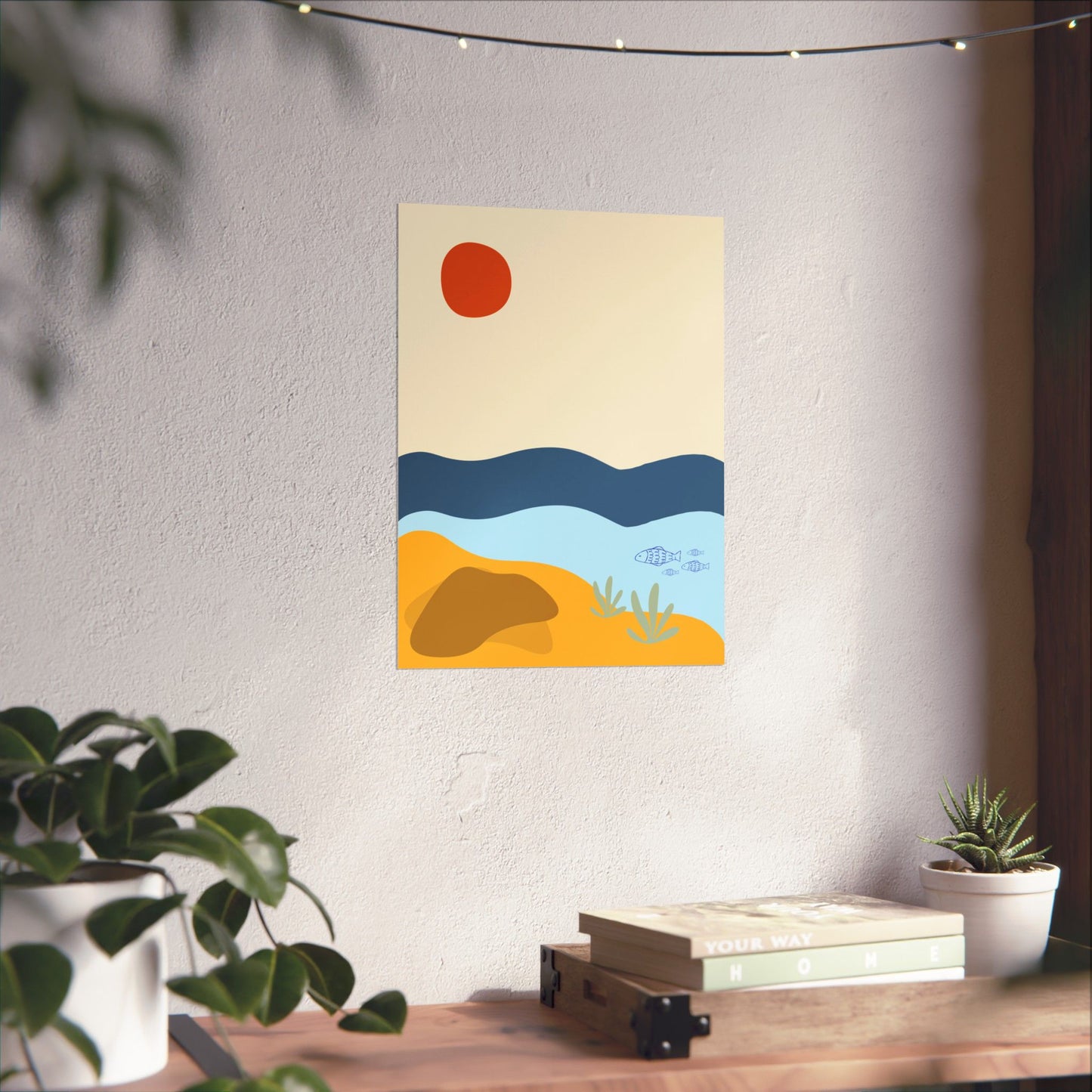 Wavy Beach Day Print