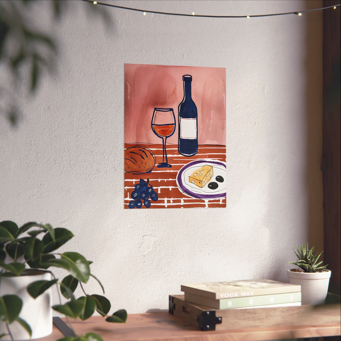 Wine and Cheese Print