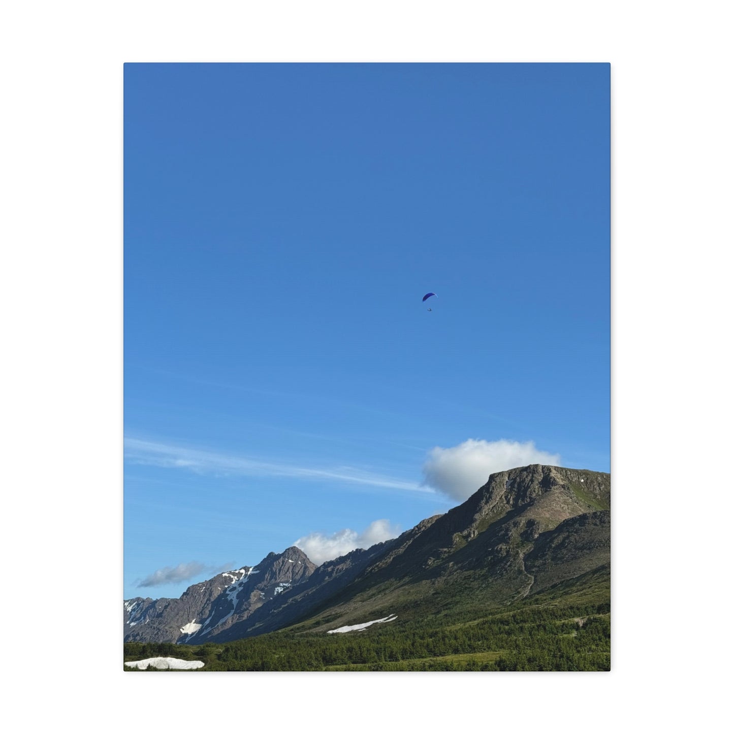 Parachuting Over Alaska - Canvas Print