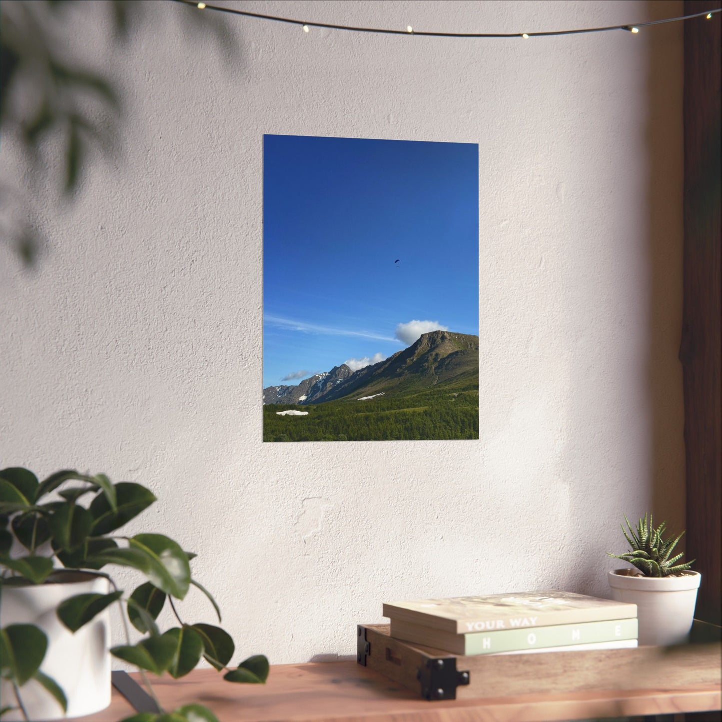 Parachuting over Alaska - Art Print