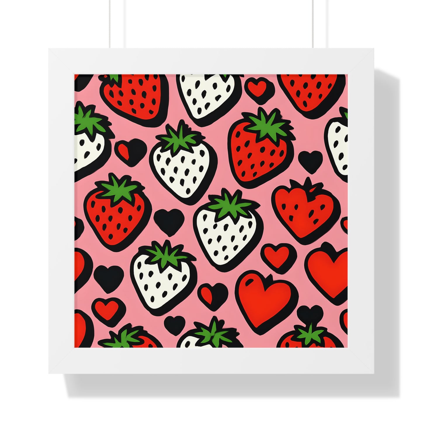 Strawberry Hearts Framed Print