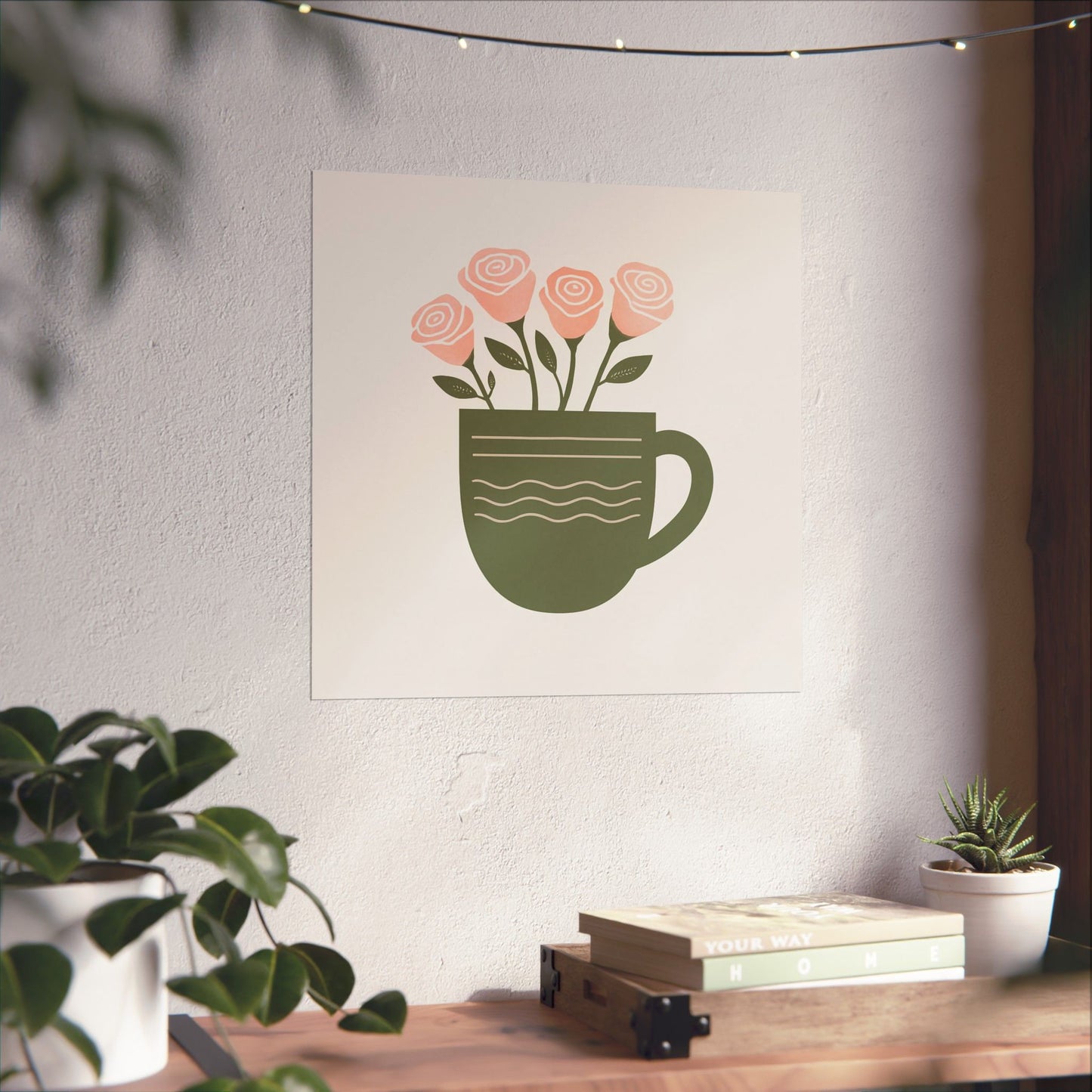 Flowers in Mug Art Print