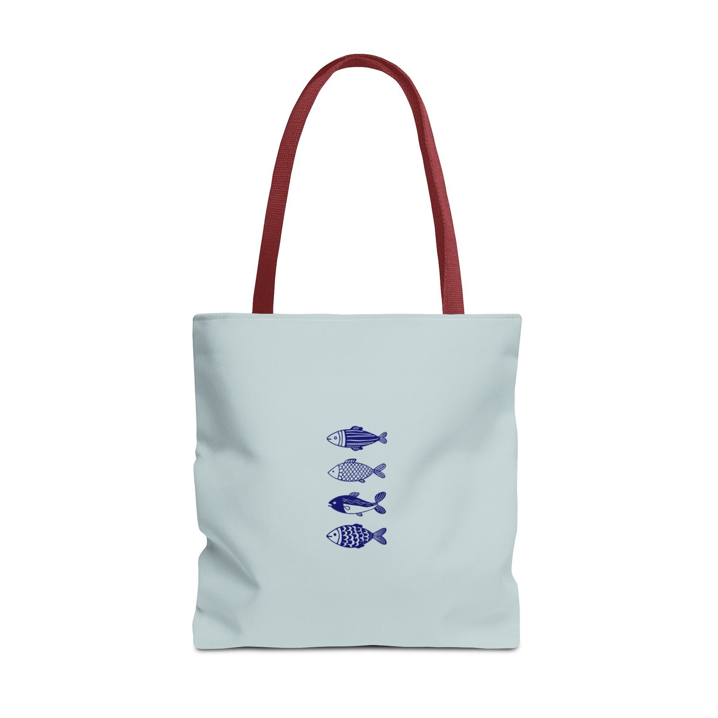 Hand-Designed Blue Fish Tote Bag