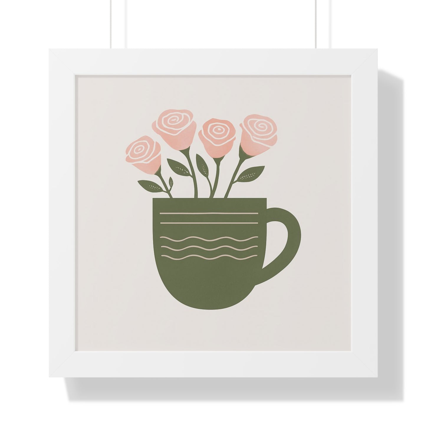 Framed Poster - Flowers in Mug Art